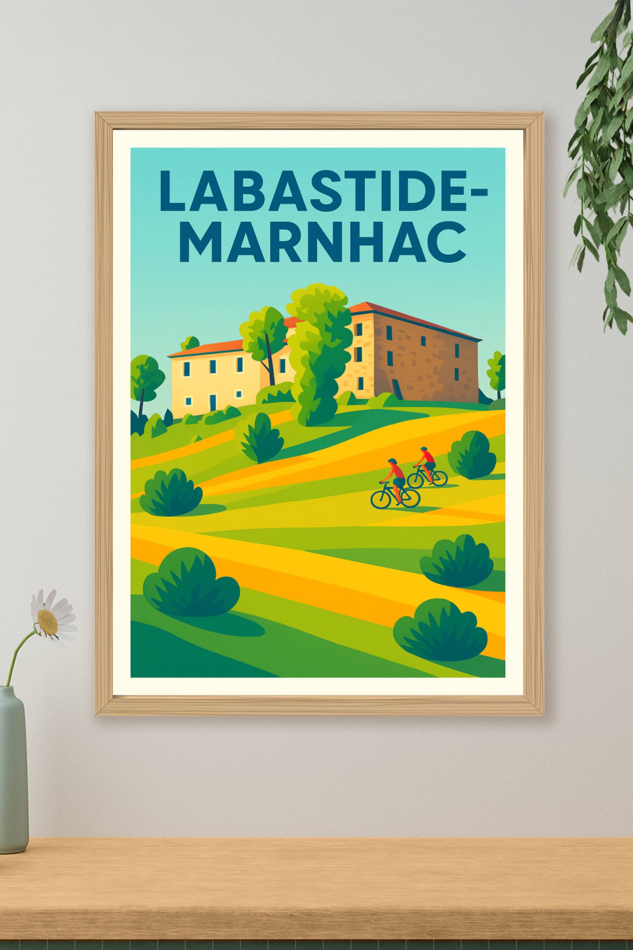 Affiche de Labastide-Marnhac - Entre nature et patrimoine à vélo