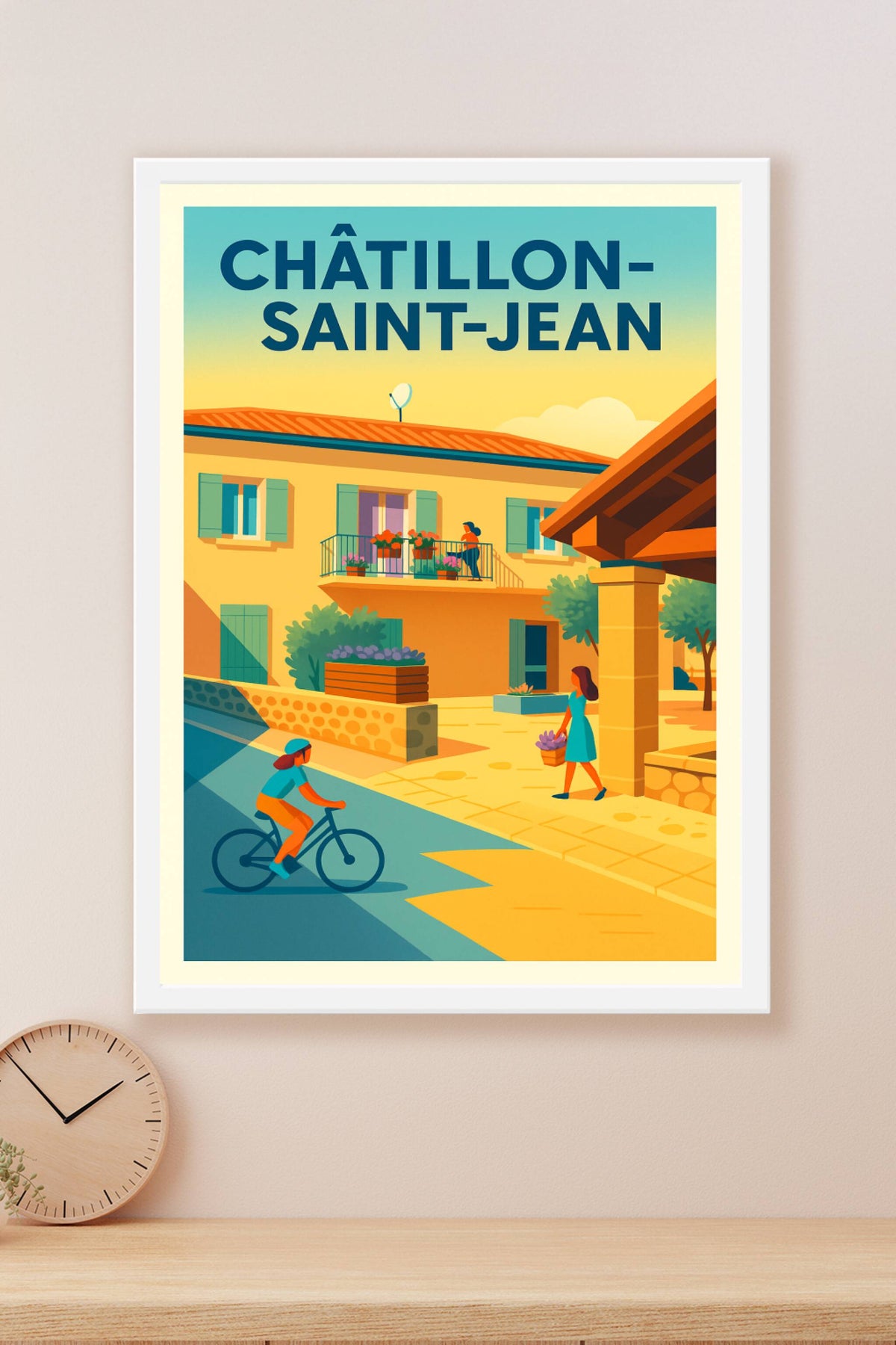 Affiche de Châtillon-Saint-Jean - L'élégance douce d'un village ensoleillé