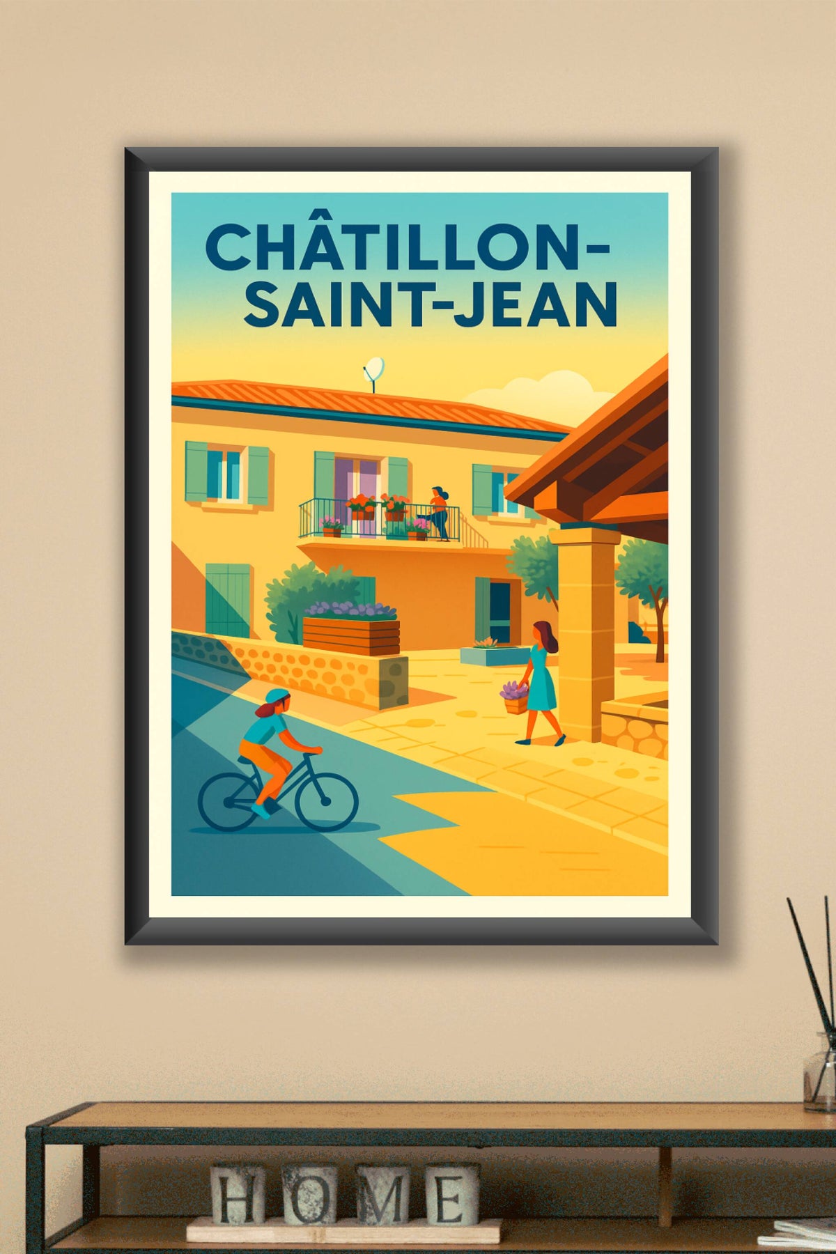 Affiche de Châtillon-Saint-Jean - L'élégance douce d'un village ensoleillé