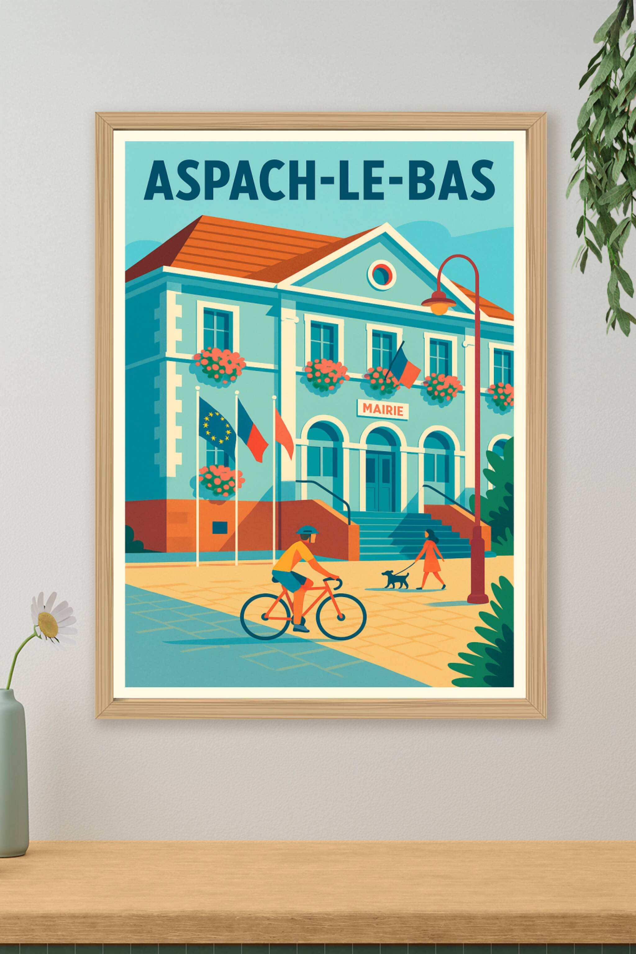 Affiche de Aspach-le-Bas - Charme et vie locale au cœur du village