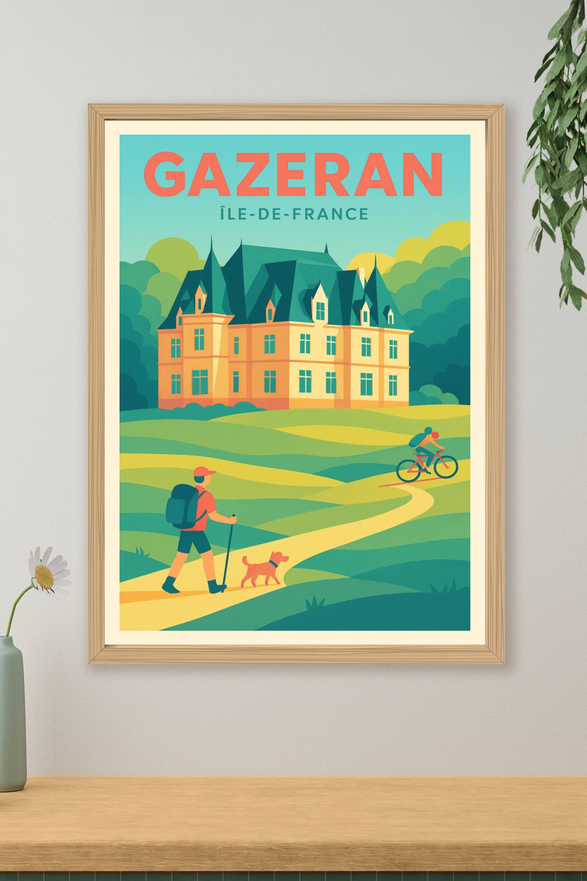 Affiche de Gazeran - Charme naturel et patrimoine en Île-de-France