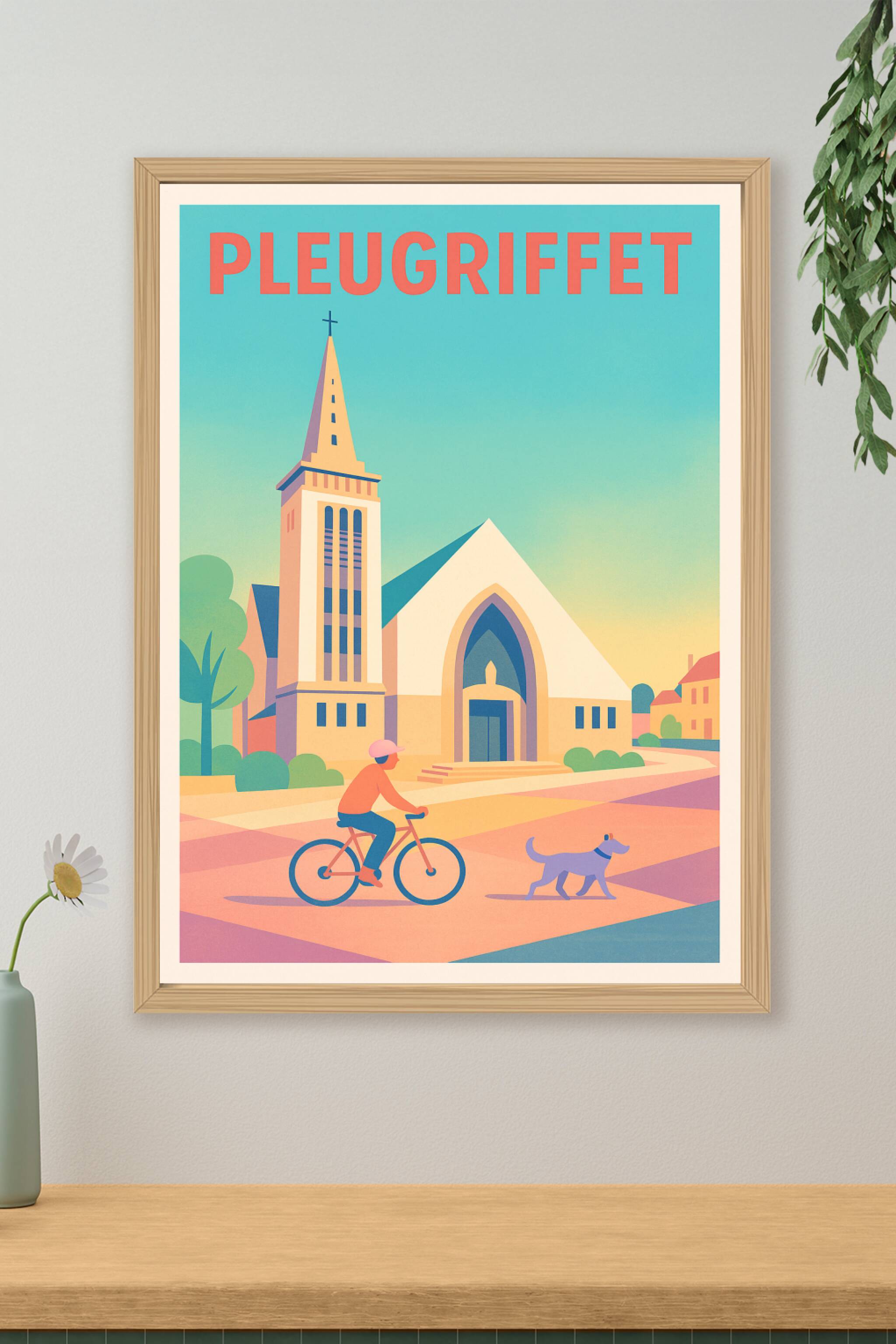 Affiche de Pleugriffet - L'élégance tranquille d'un village breton