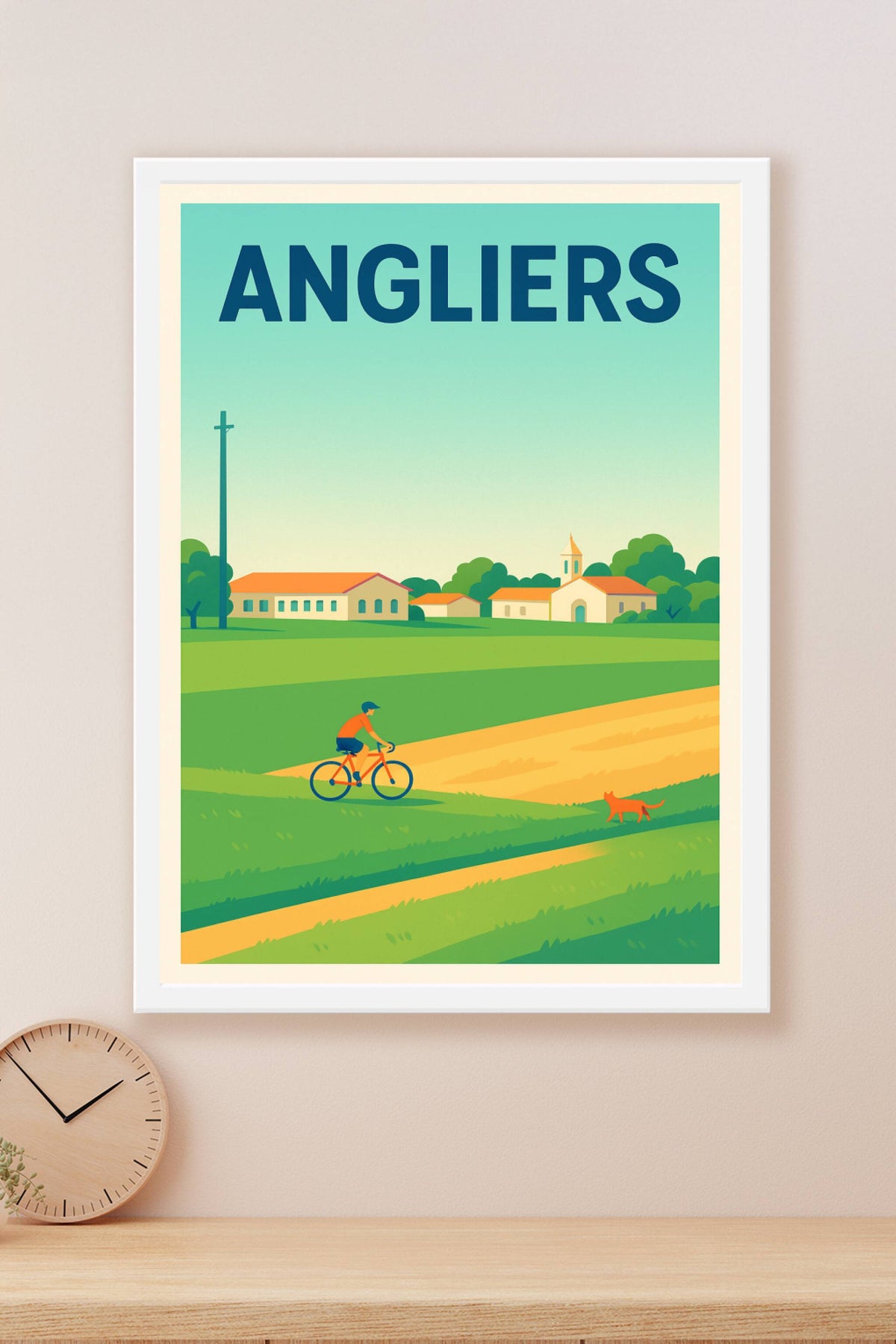 Affiche de Angliers - Douceur de la campagne à vélo