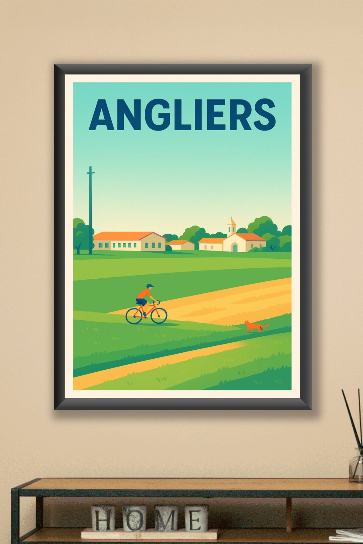 Affiche de Angliers - Douceur de la campagne à vélo