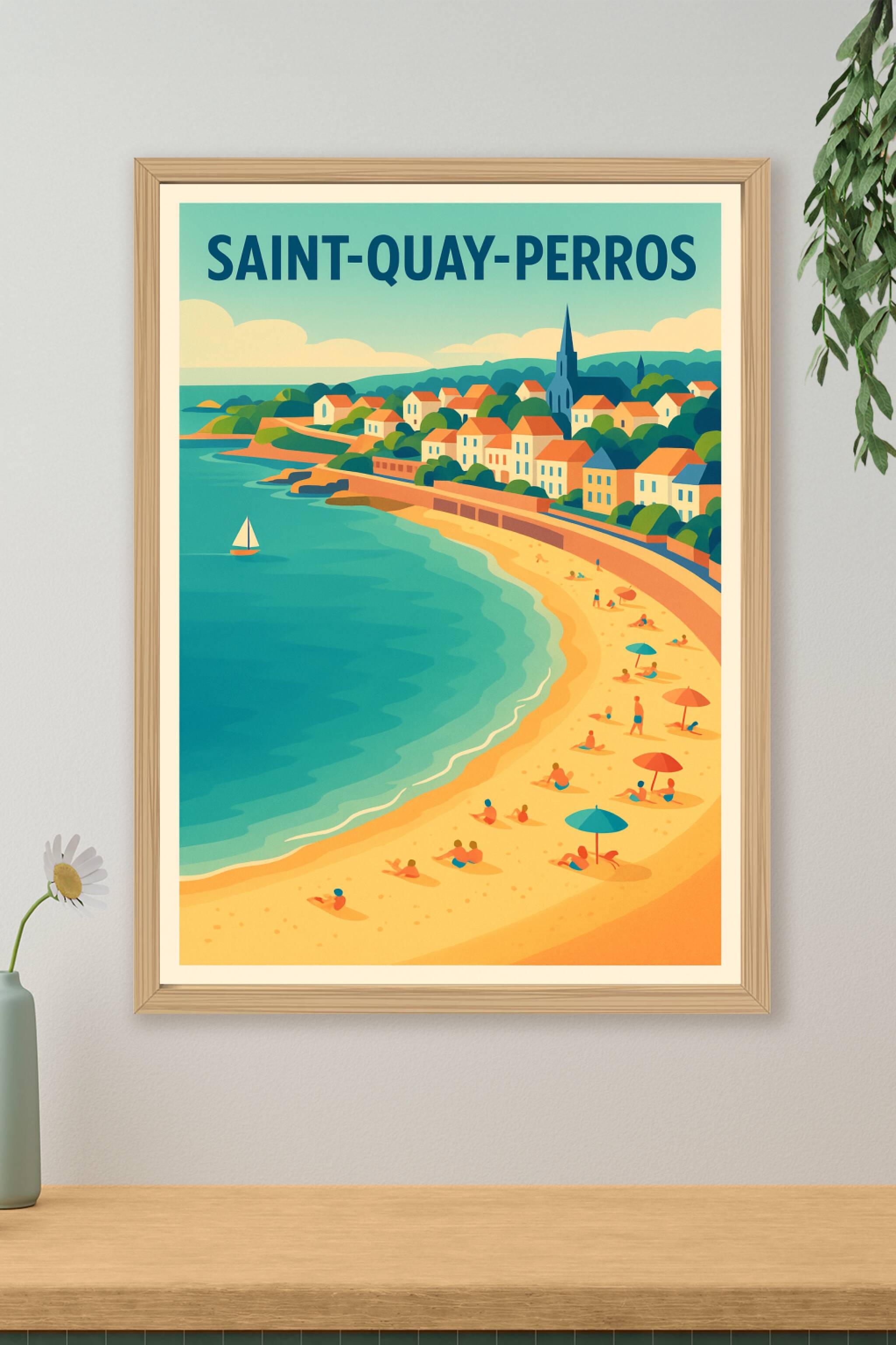 Affiche de Saint-Quay-Perros - Charme côtier et douceur de vivre