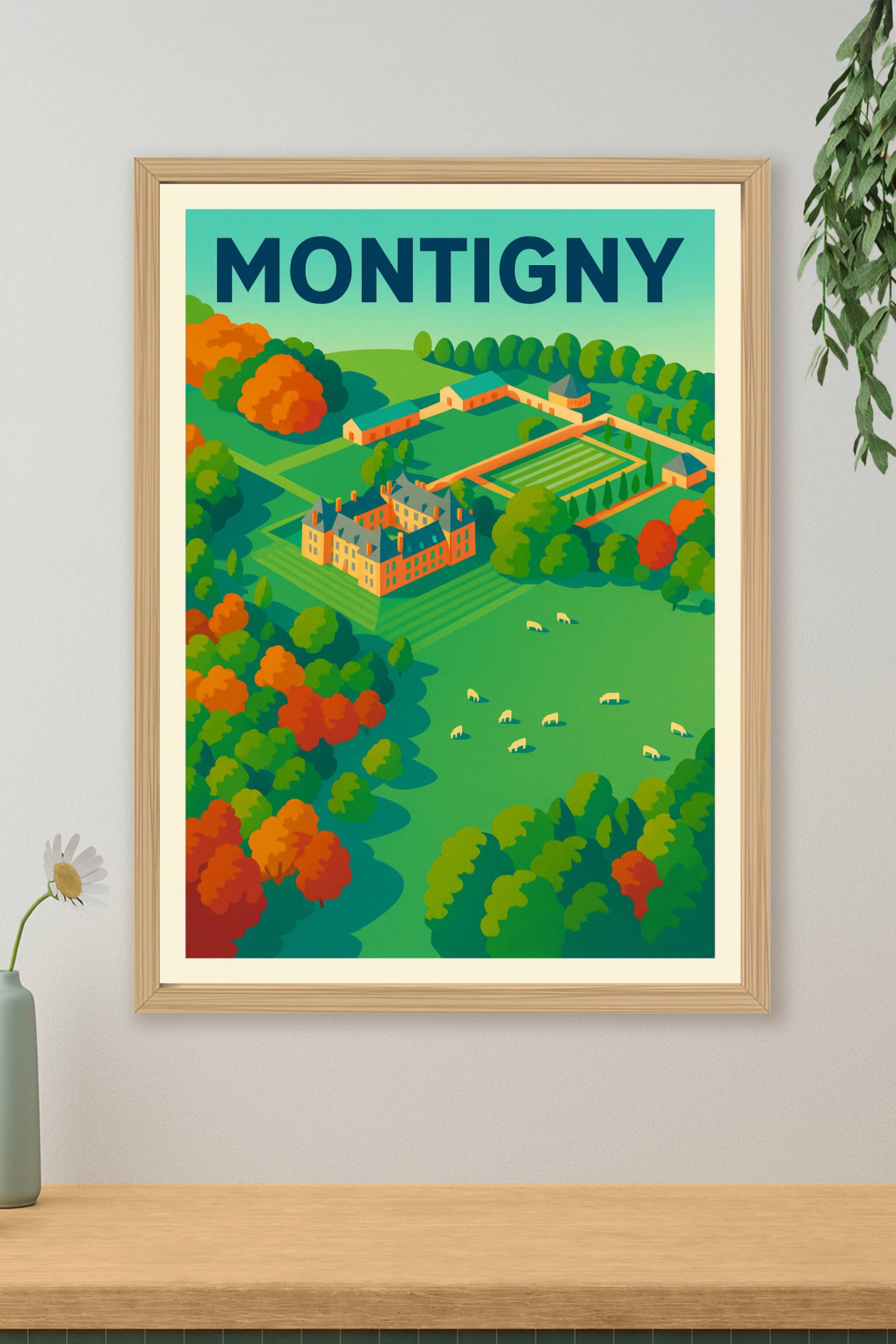 Affiche de Montigny - Charme bucolique et architecture élégante