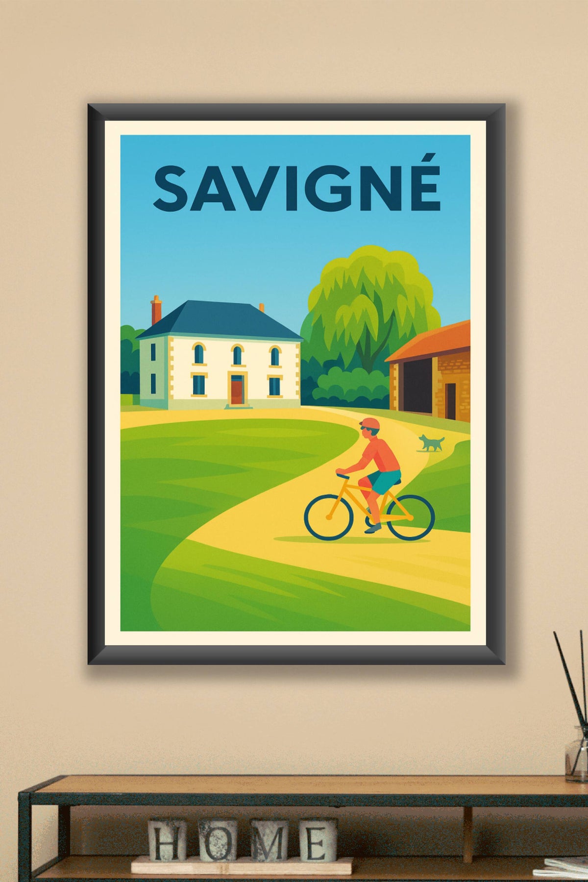 Affiche de Savigné - Ambiance paisible et campagne ensoleillée