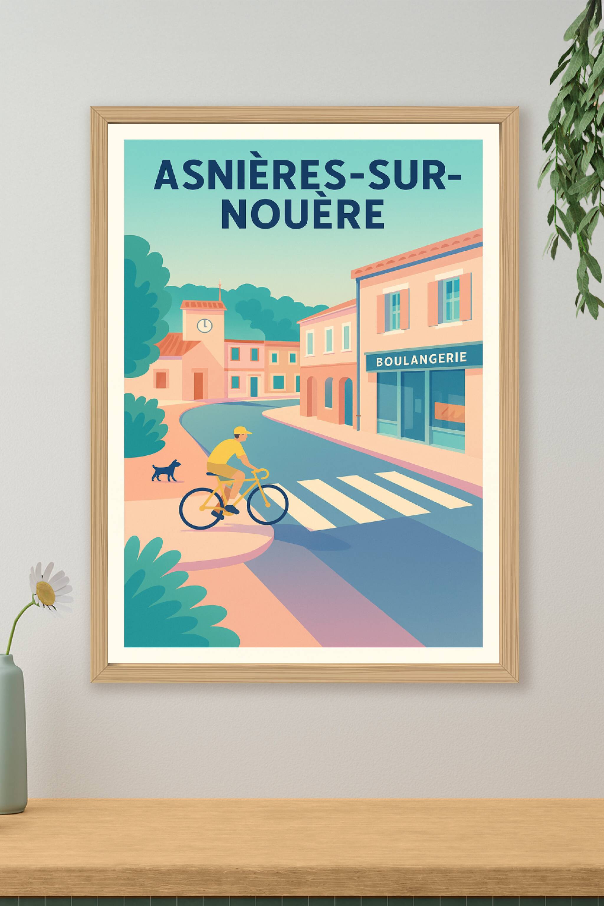 Affiche de Asnières-sur-Nouère - Le charme paisible d'un village typique