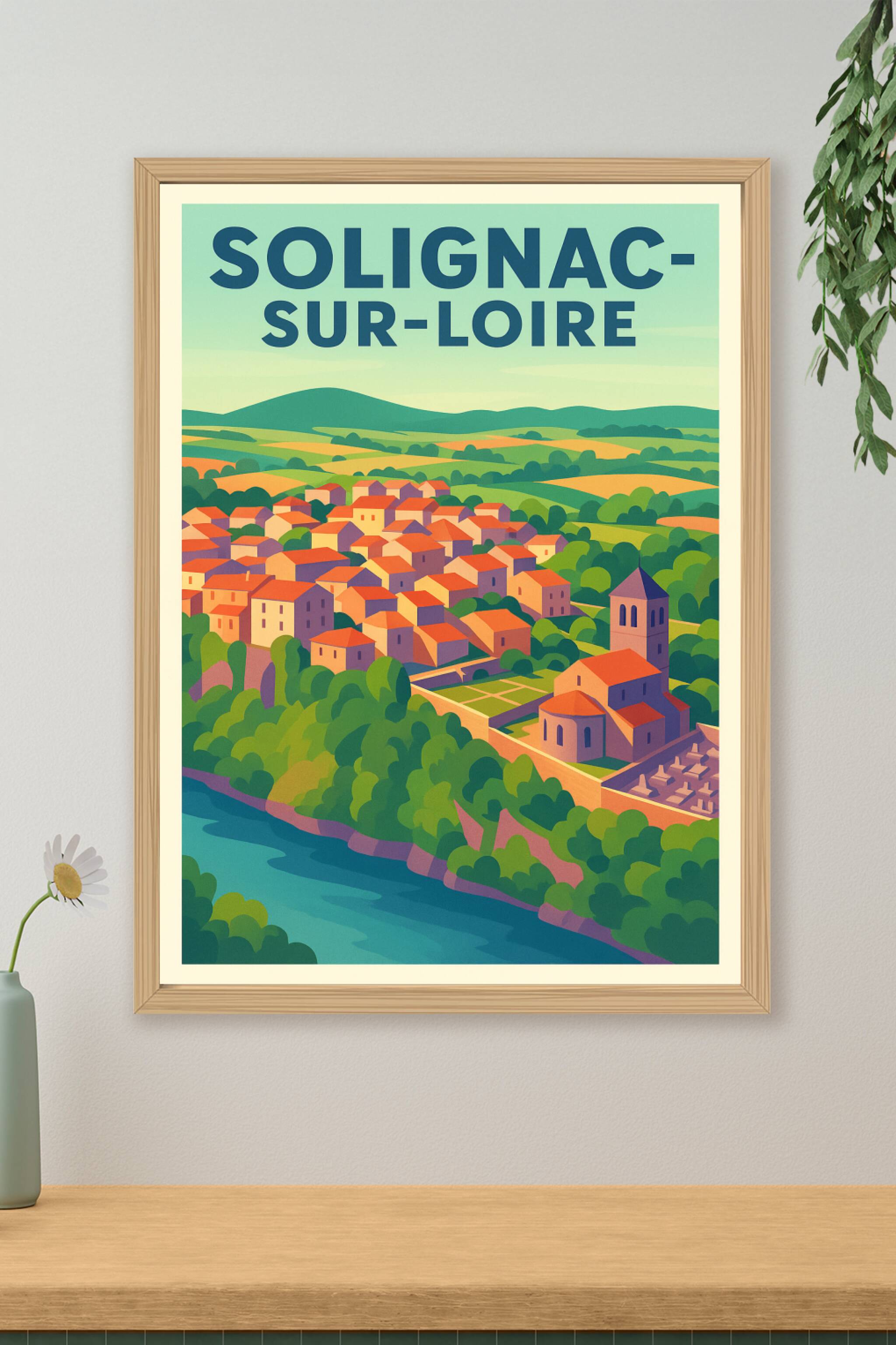 Affiche de Solignac-sur-Loire - Charme intemporel en bord de rivière