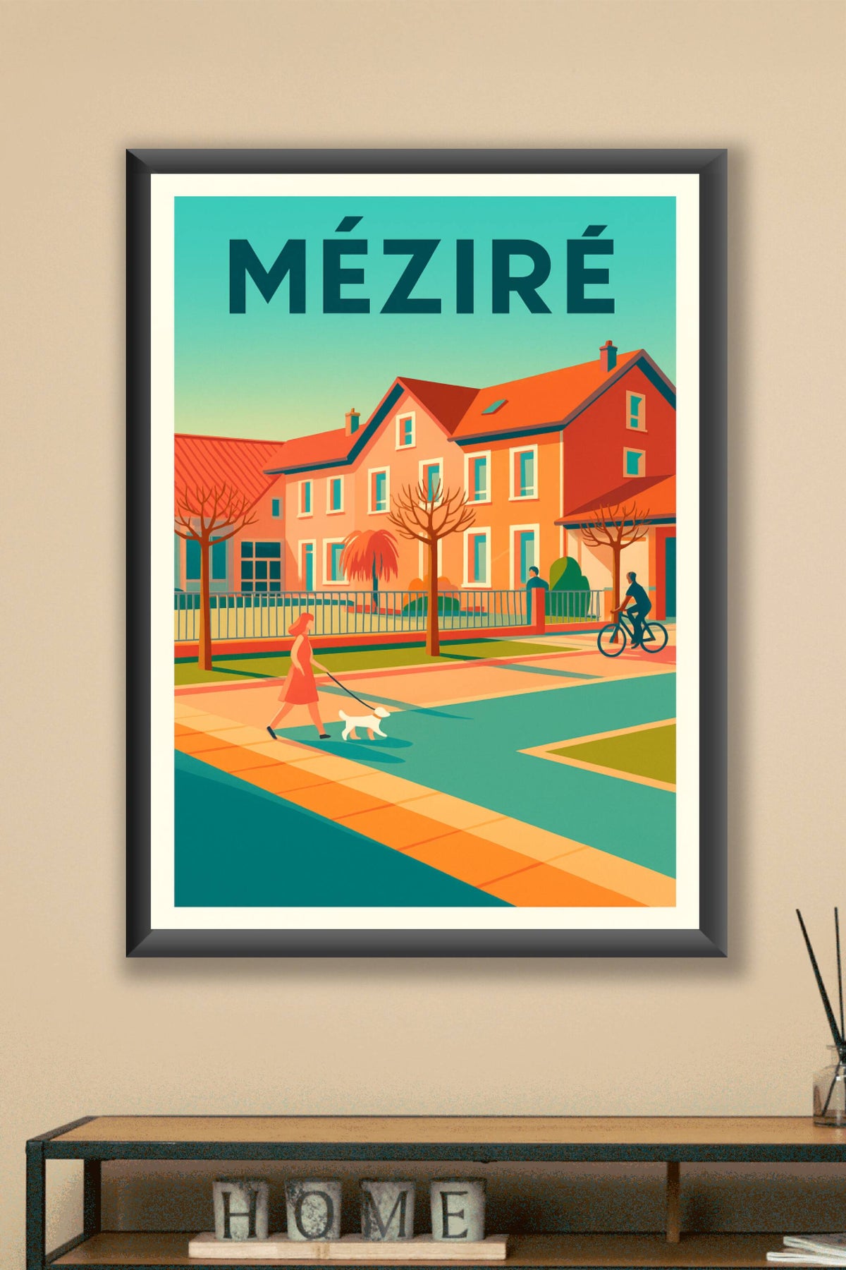 Affiche de Méziré - Ambiance paisible et colorée de la vie de quartier