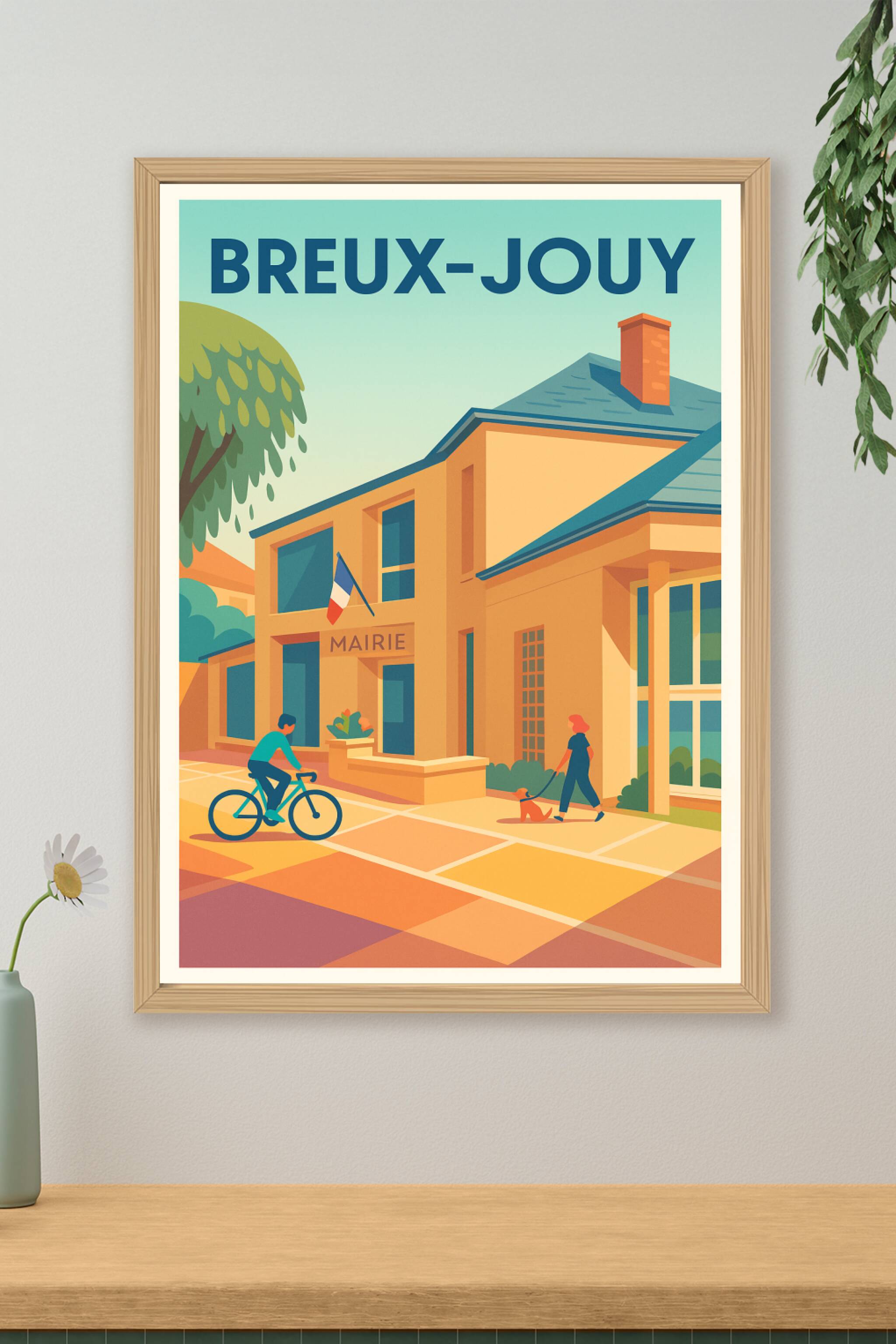 Affiche de Breux-Jouy - Charme paisible de la mairie locale