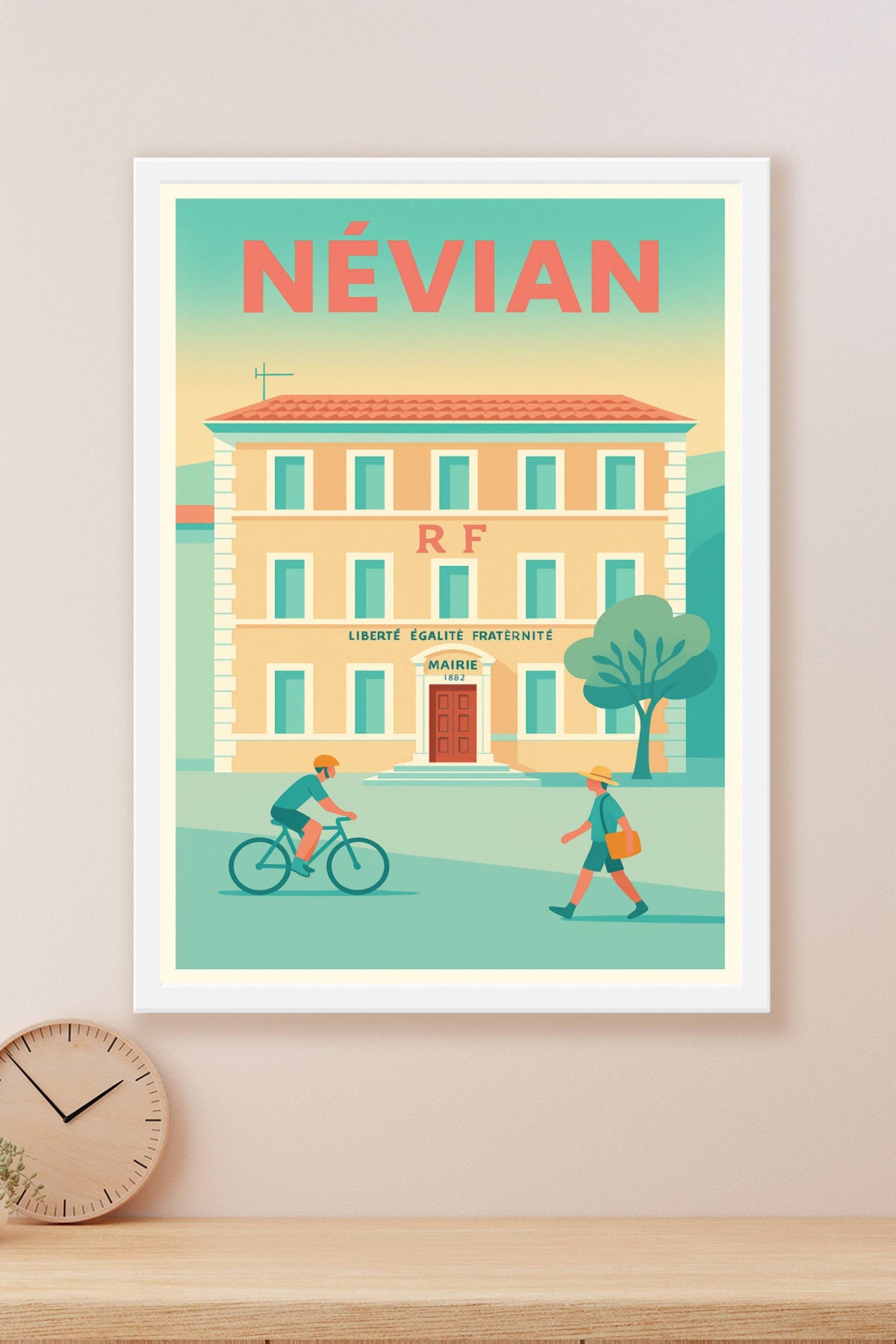 Affiche de Névian - L'élégance tranquille de la mairie