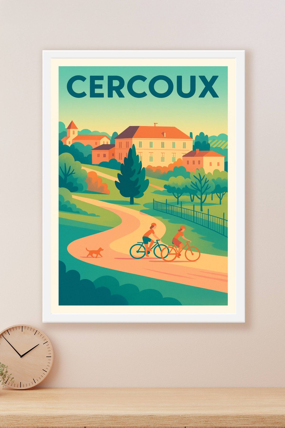 Affiche de Cercoux - L'évasion douce à vélo dans la campagne charentaise