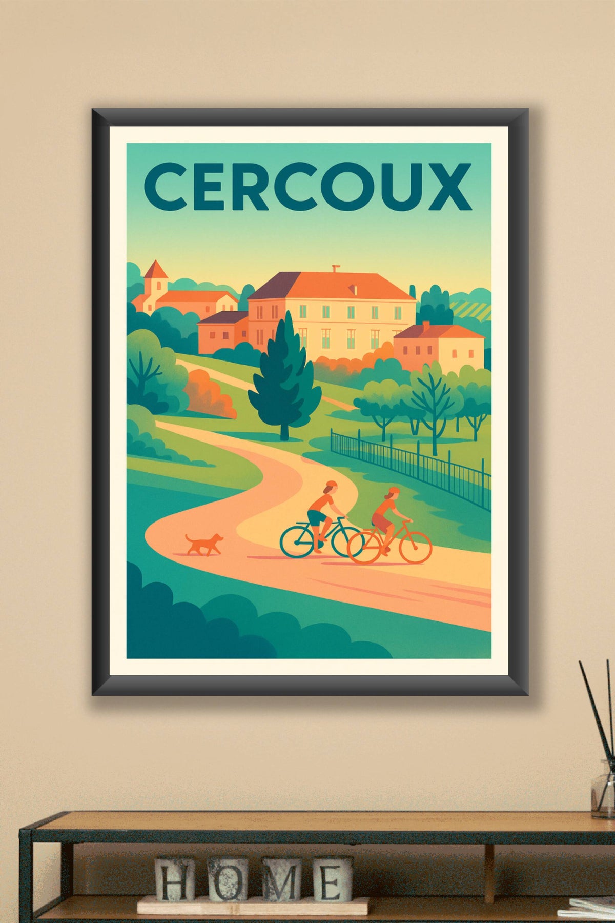 Affiche de Cercoux - L'évasion douce à vélo dans la campagne charentaise