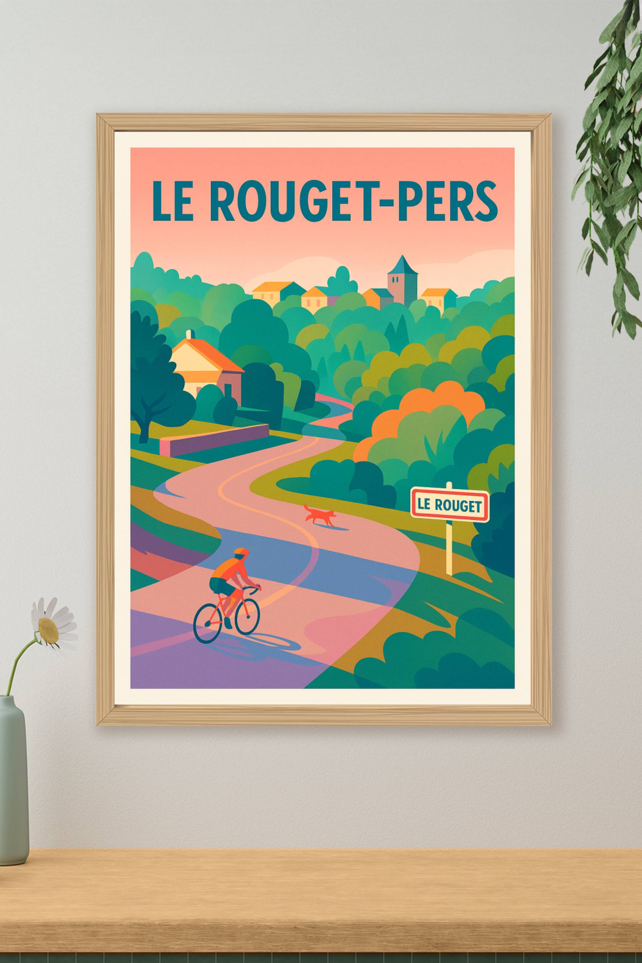 Affiche de Le Rouget-Pers - Promenade à vélo dans la douceur du Cantal
