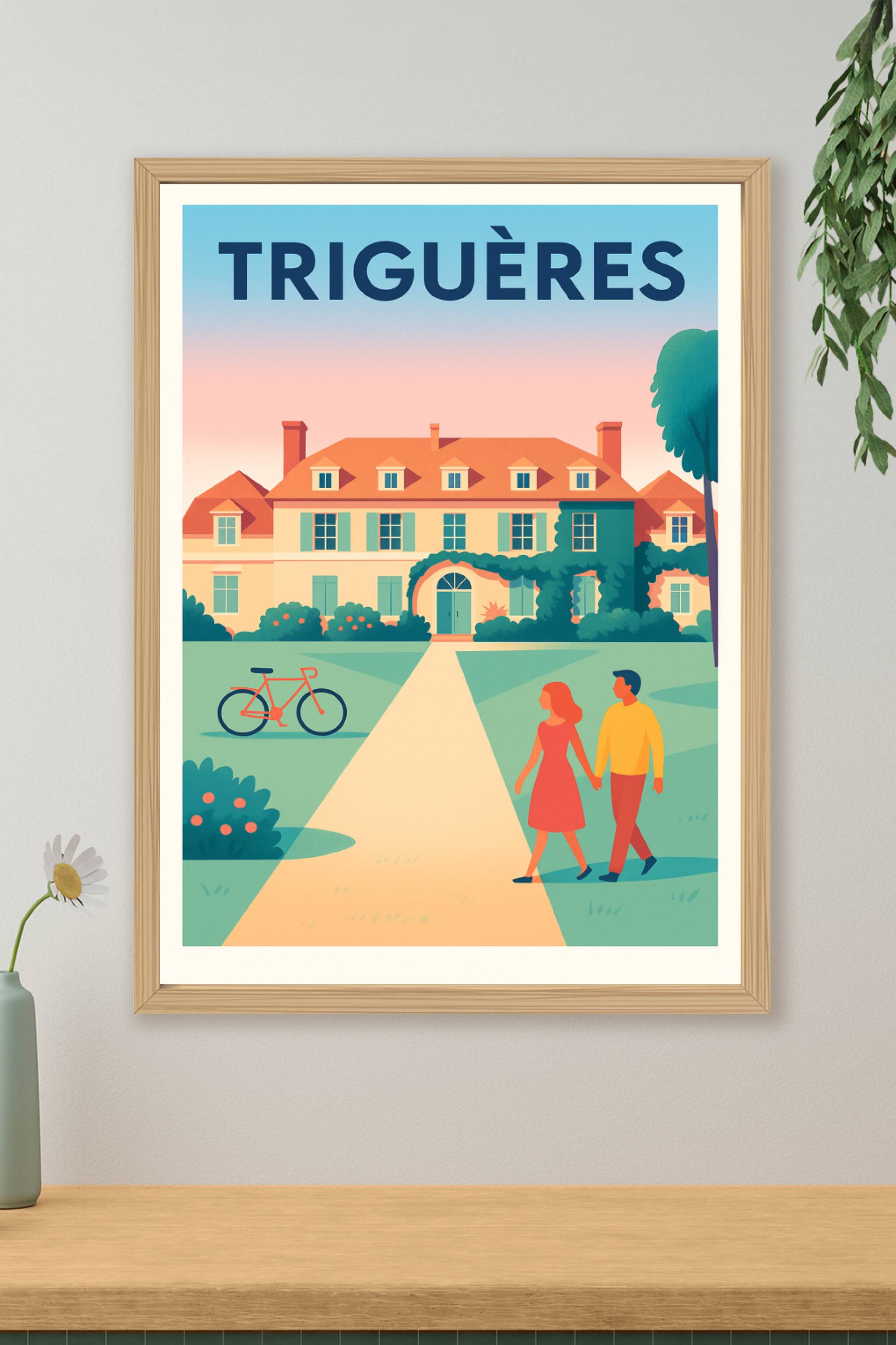 Affiche de Triguères - L'élégance d'une balade champêtre