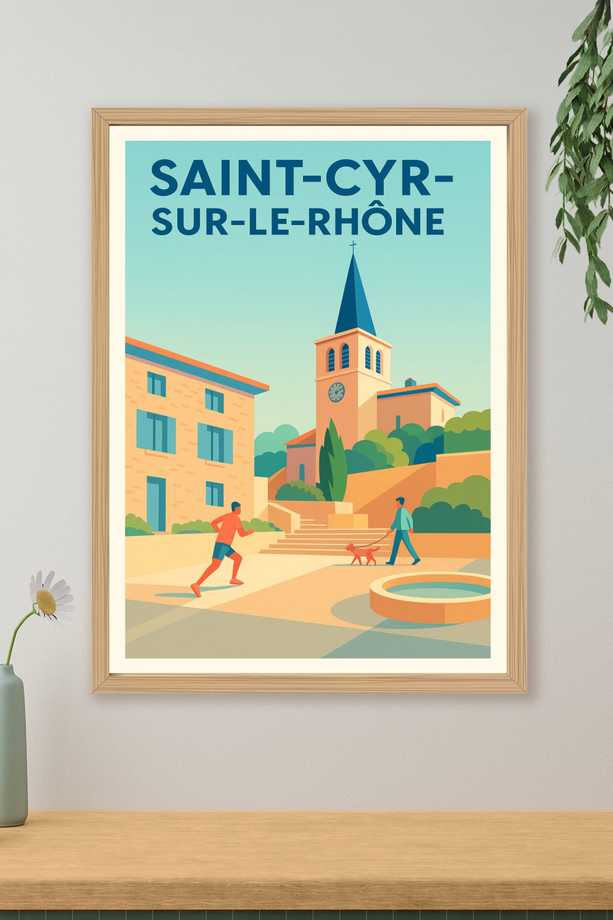 Affiche de Saint-Cyr-sur-le-Rhône - Charme et quiétude au cœur du village