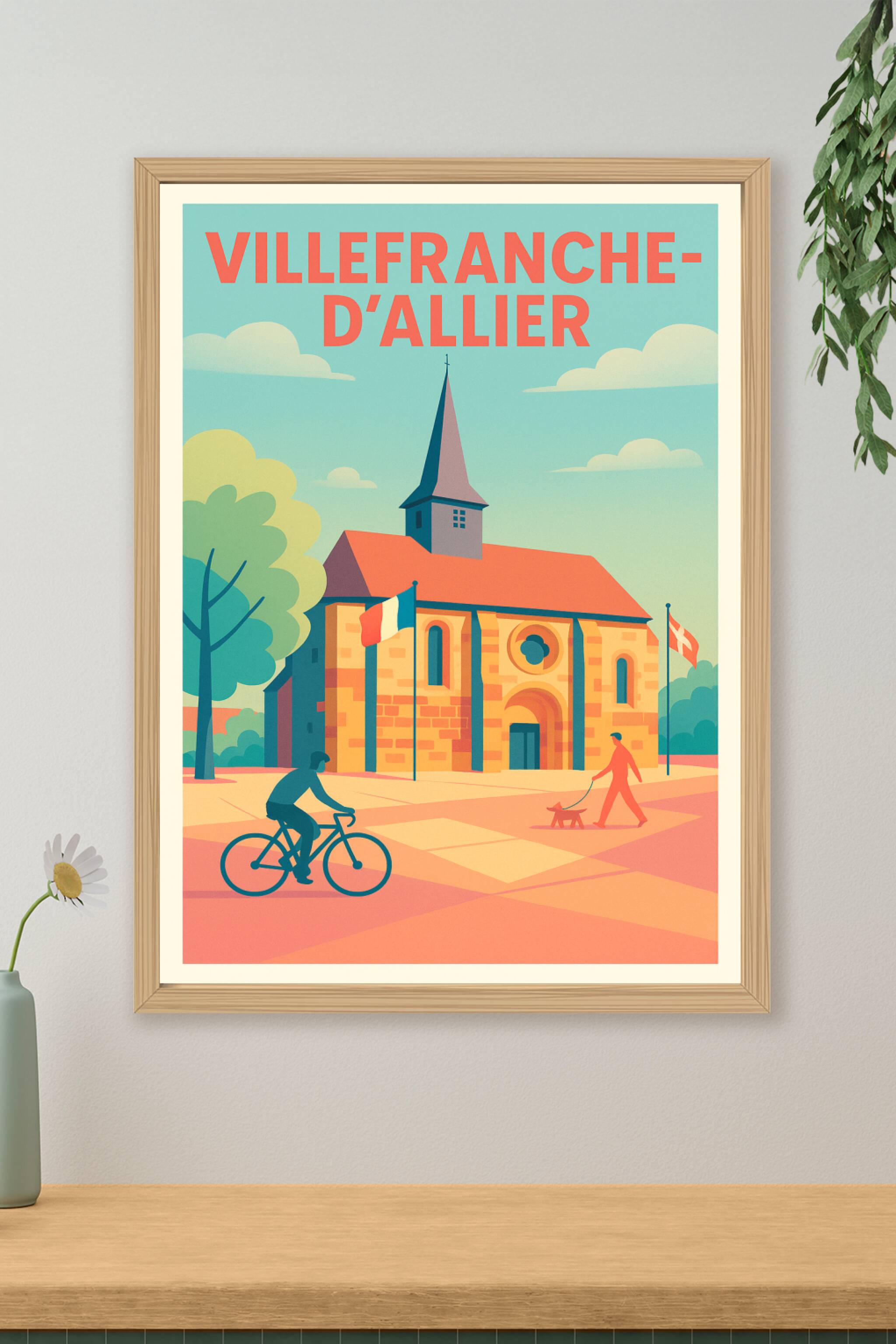 Affiche de Villefranche-d'Allier - Charme et Sérénité en Auvergne