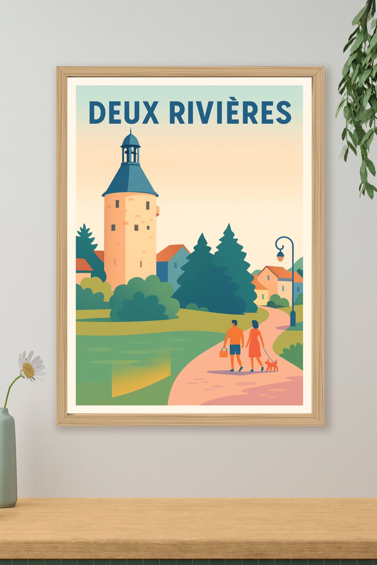 Affiche de Deux Rivières - Promenade bucolique au coeur du village