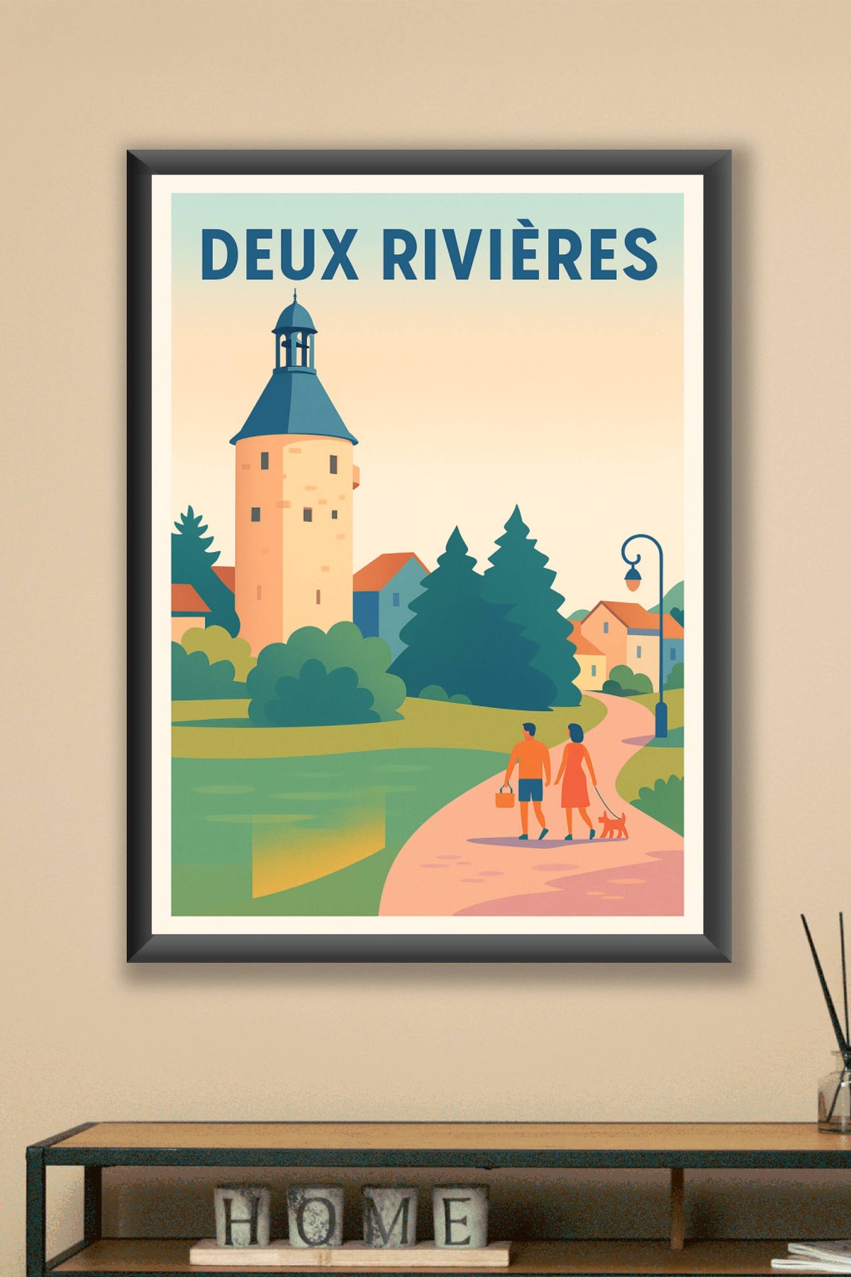 Affiche de Deux Rivières - Promenade bucolique au coeur du village