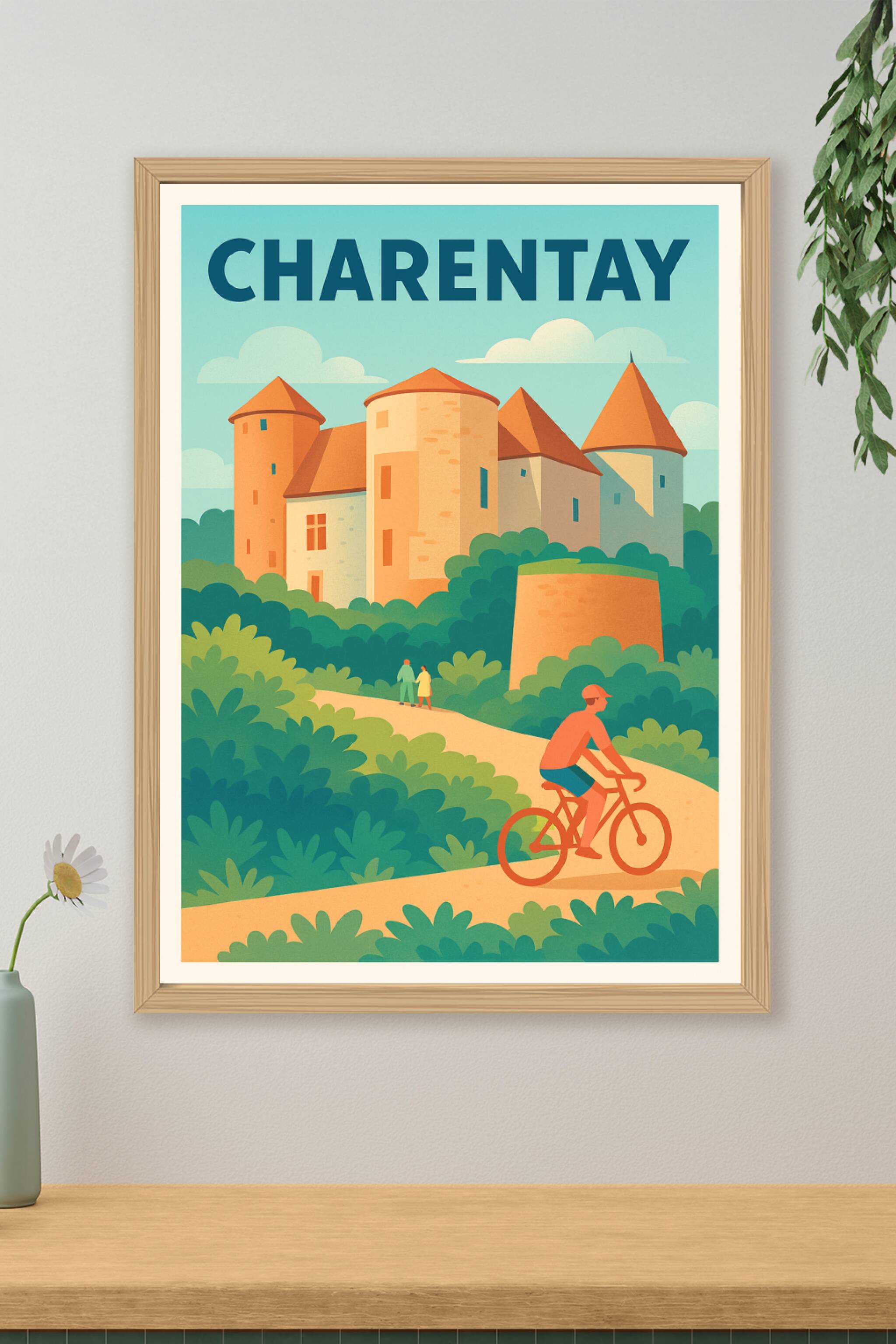 Affiche de Charentay - L'élégance de son château au cœur de la nature