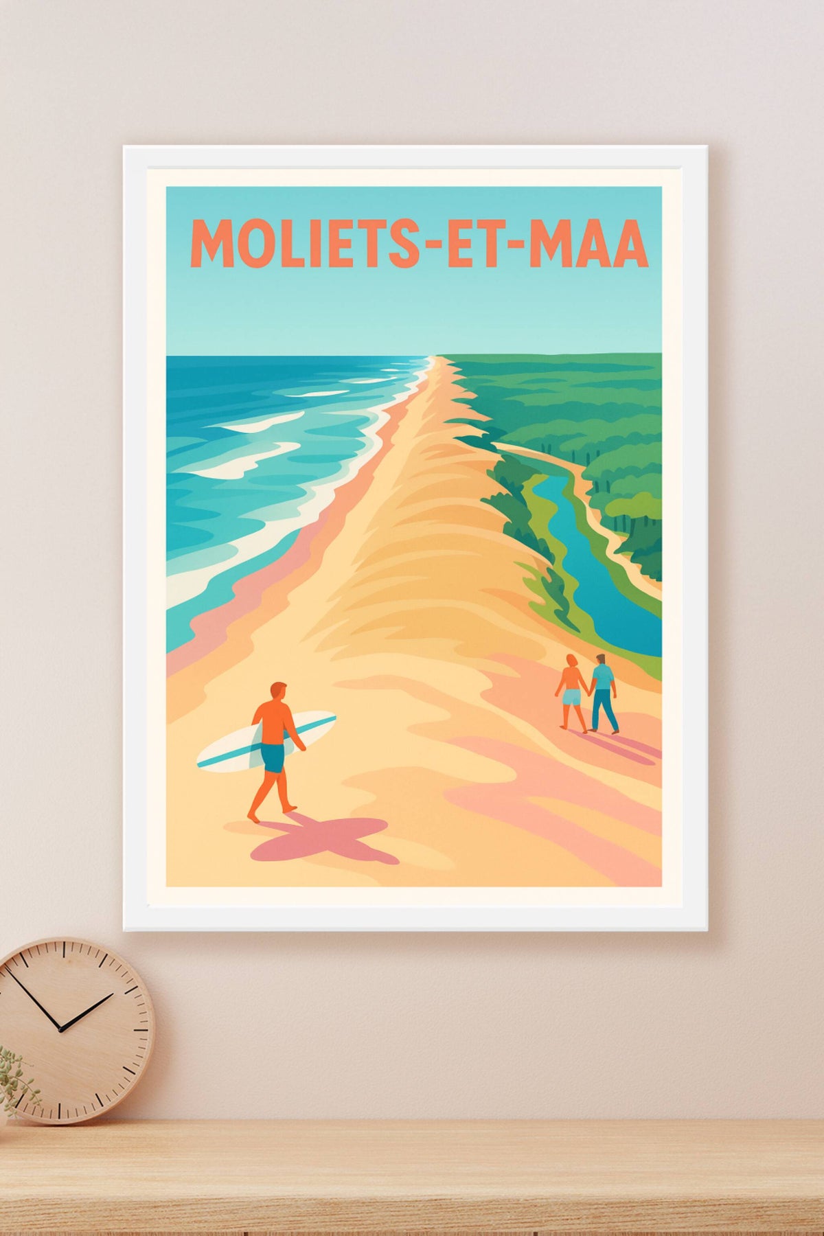 Affiche de Moliets-et-Maa - Évasion balnéaire et nature préservée