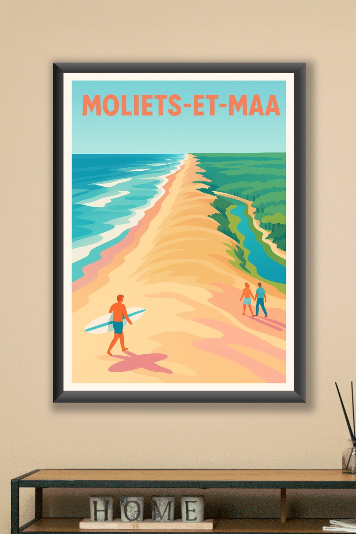 Affiche de Moliets-et-Maa - Évasion balnéaire et nature préservée