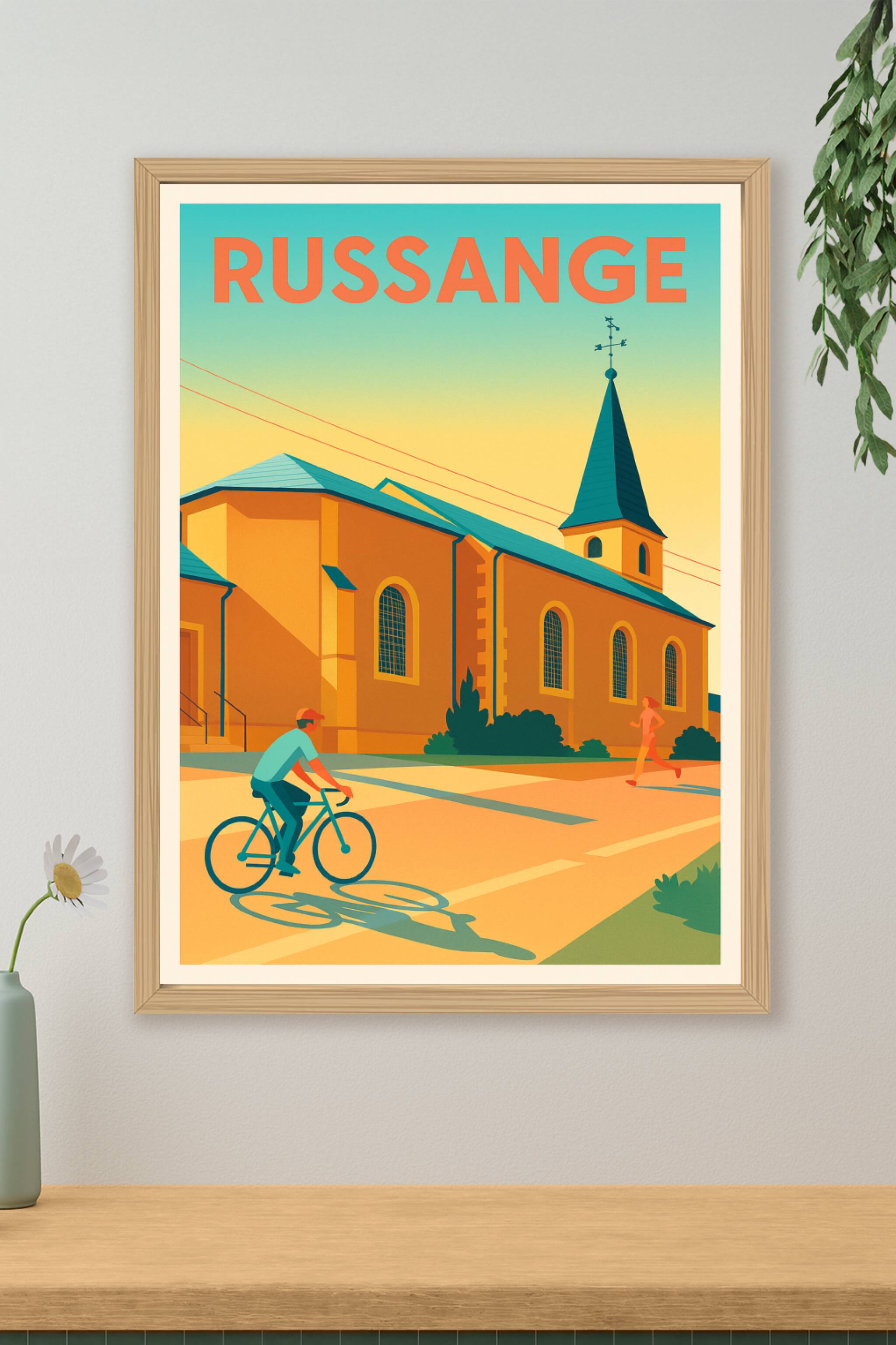 Affiche de Russange - Charme paisible et lumière dorée