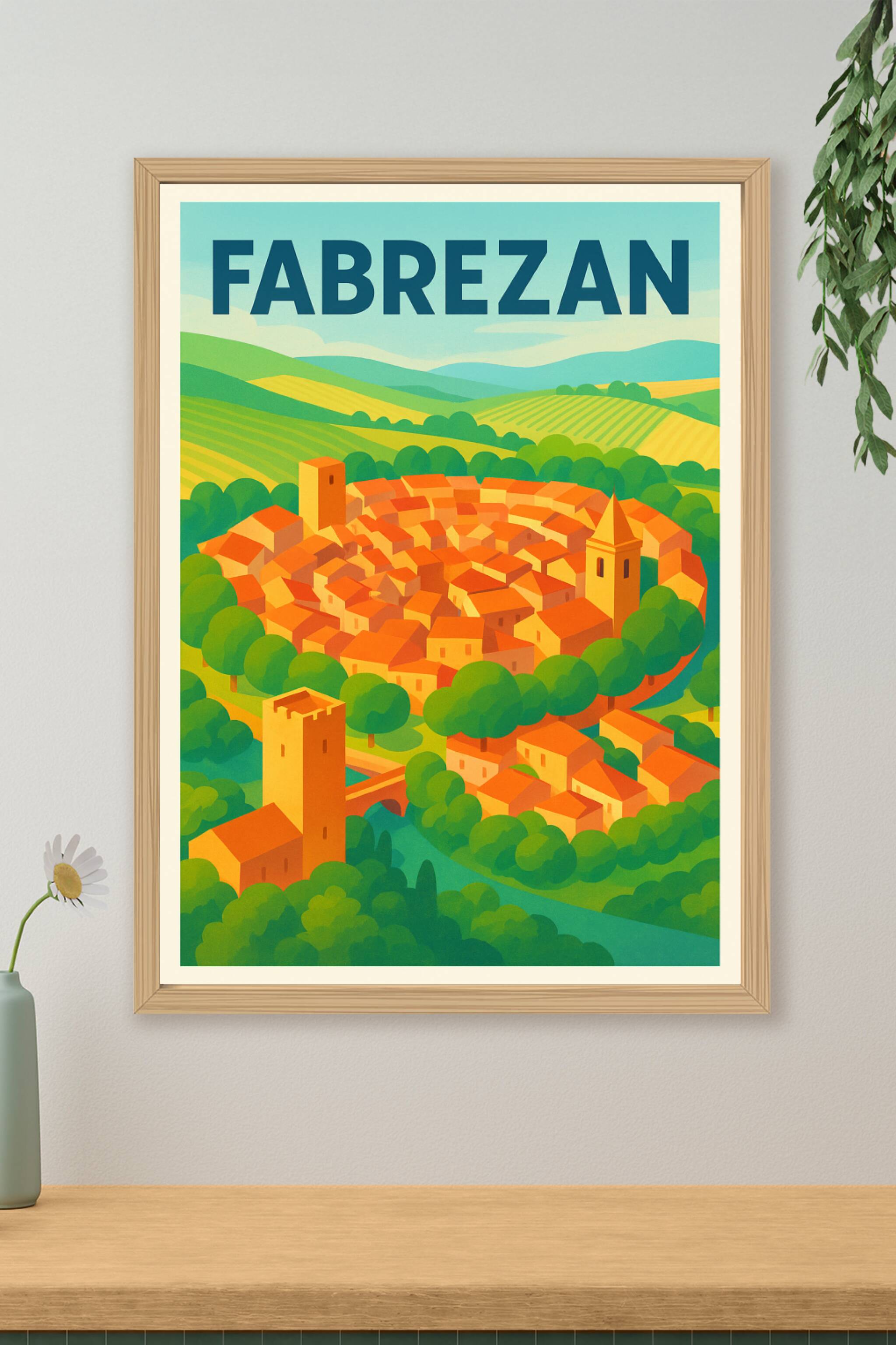 Affiche de Fabrezan - Charme et couleurs du Sud