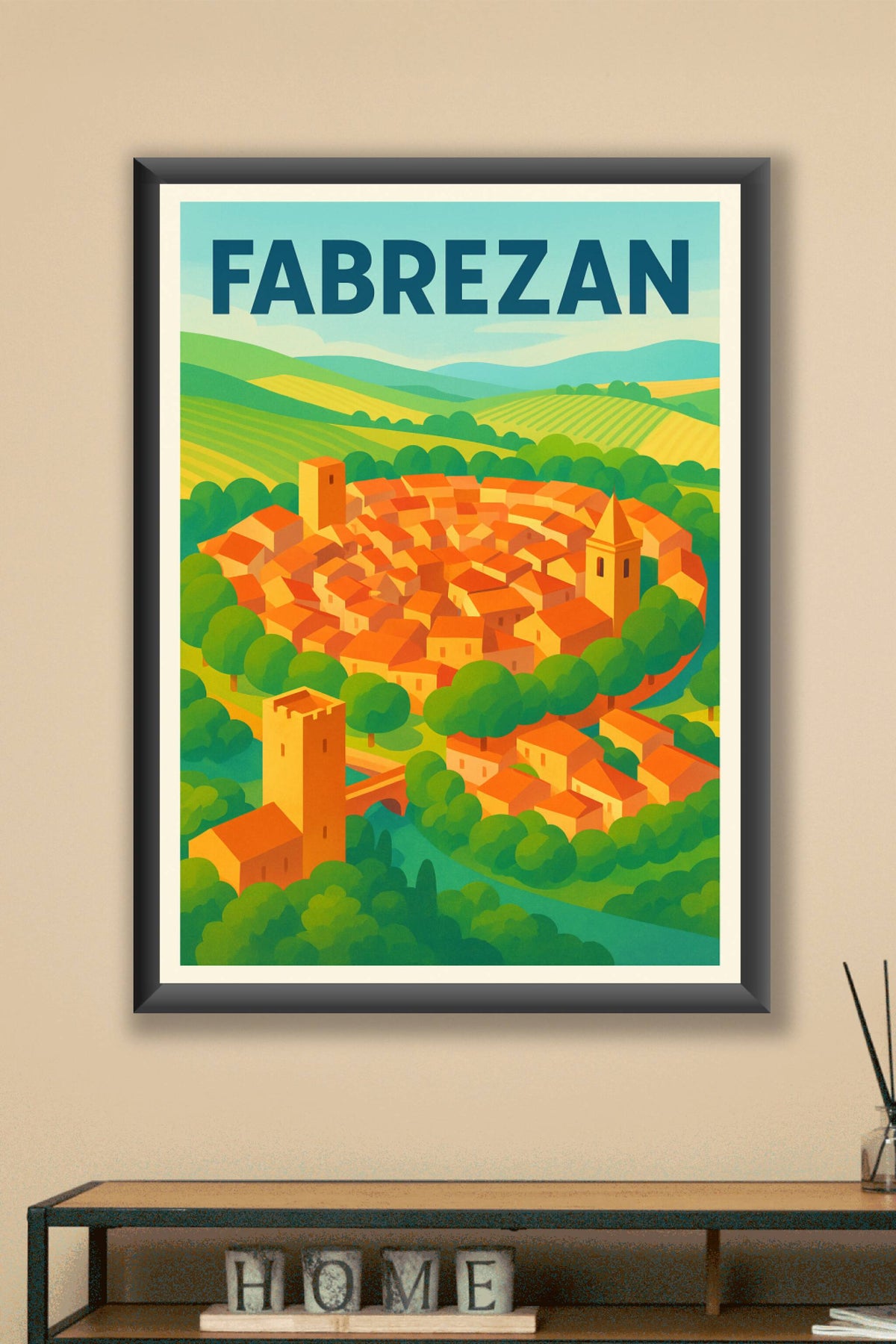 Affiche de Fabrezan - Charme et couleurs du Sud