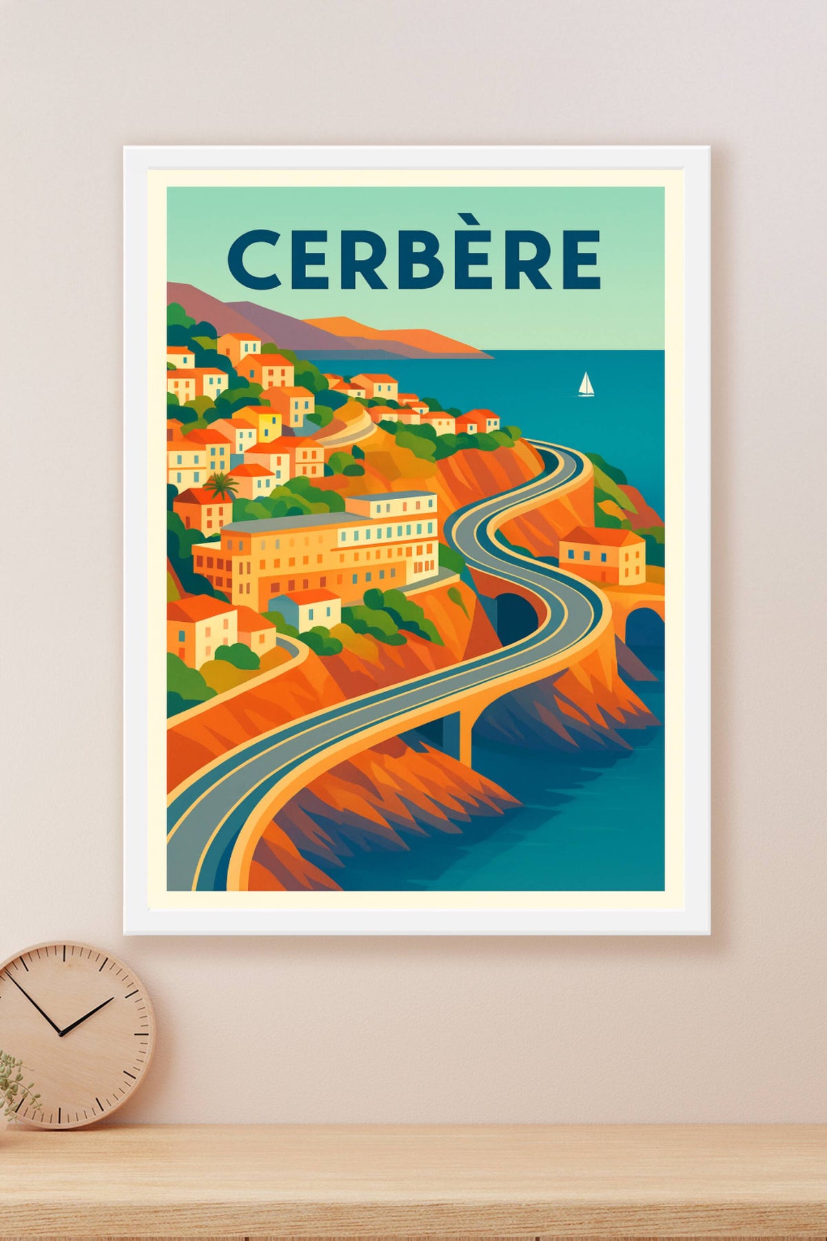 Affiche de Cerbère - La route côtière aux couleurs méditerranéennes