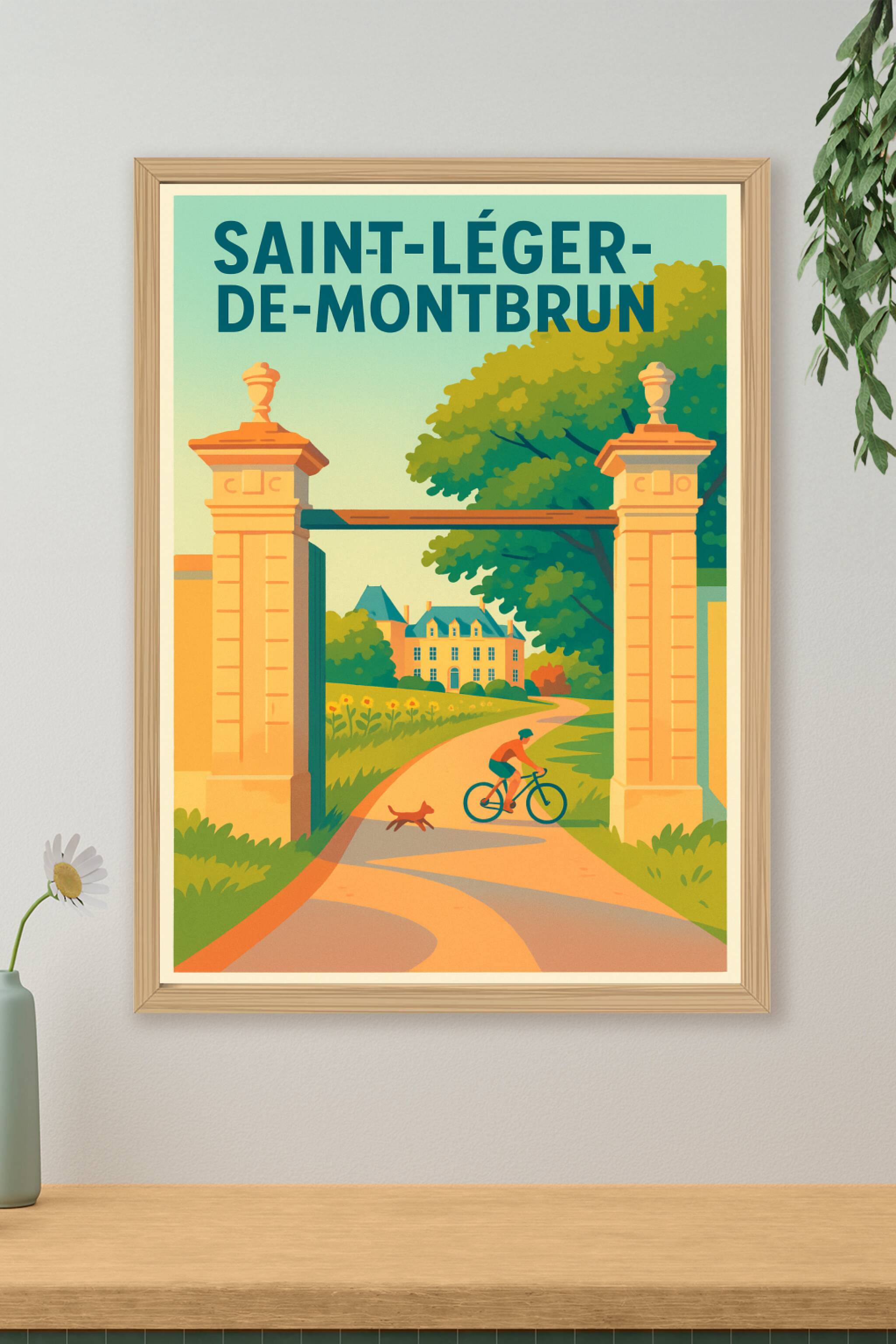 Affiche de Saint-Léger-de-Montbrun - Invitation à la douceur de vivre