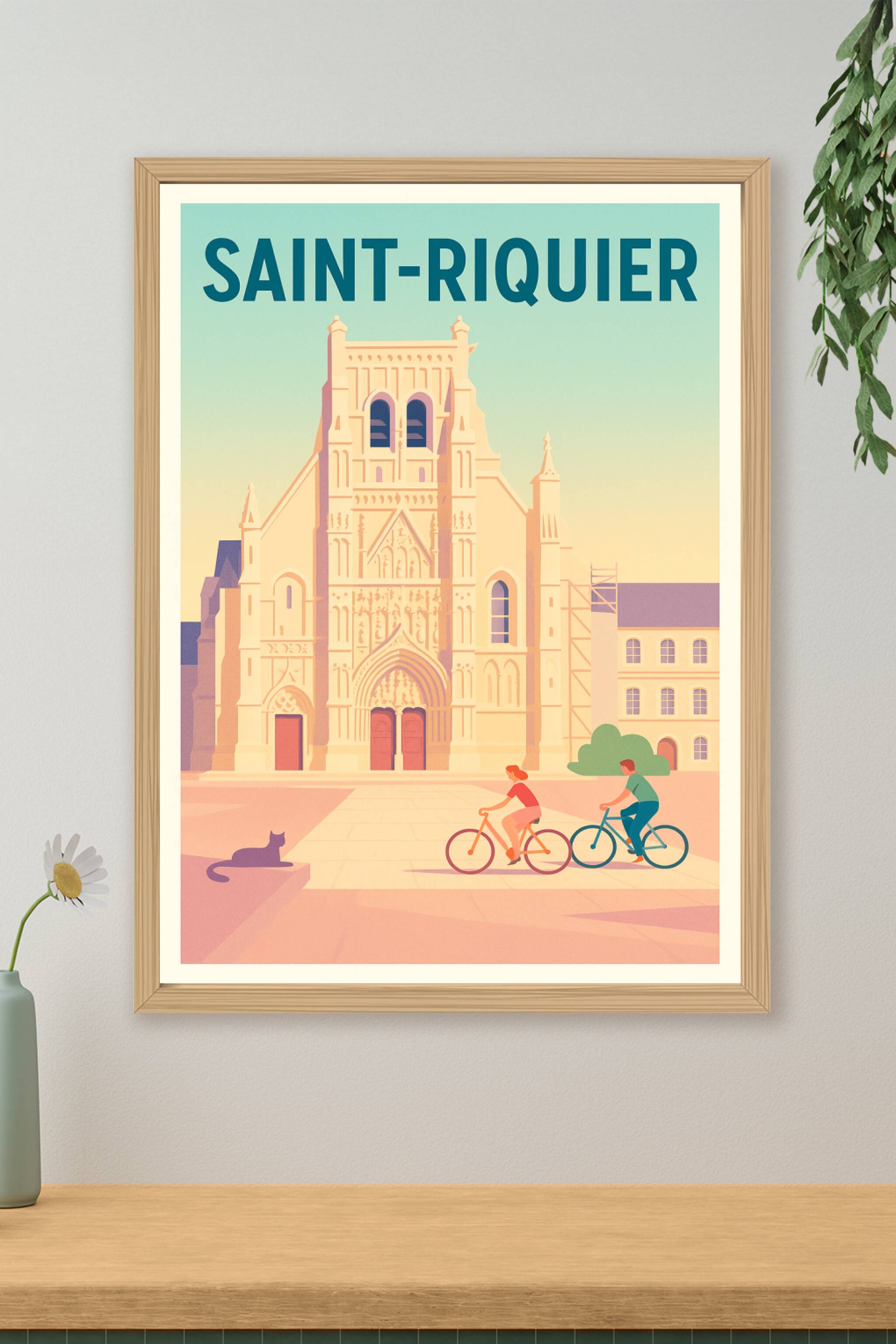 Affiche de Saint-Riquier - Flânerie à vélo au cœur de la cité historique