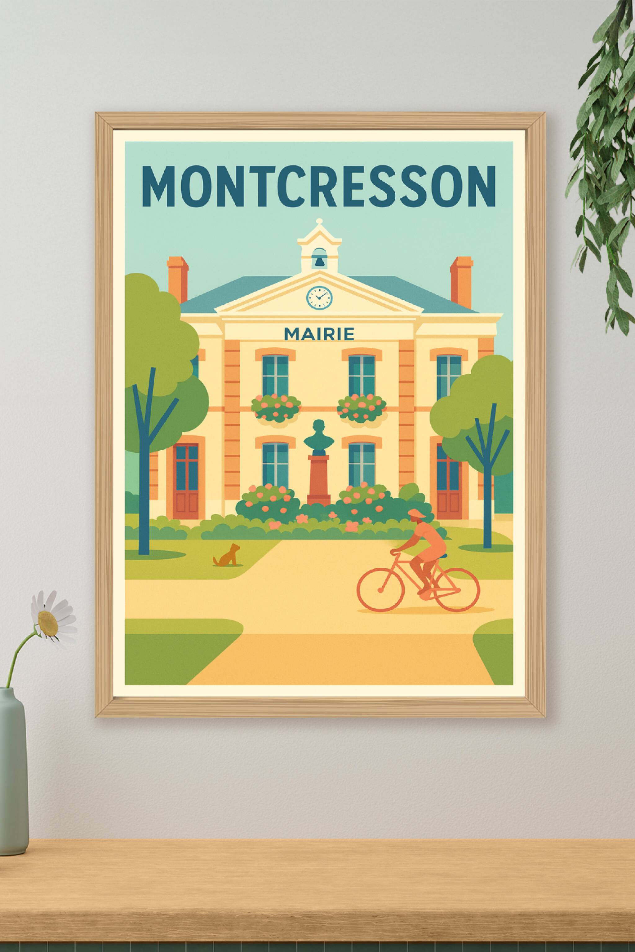 Affiche de Montcresson - Le charme intemporel de la mairie