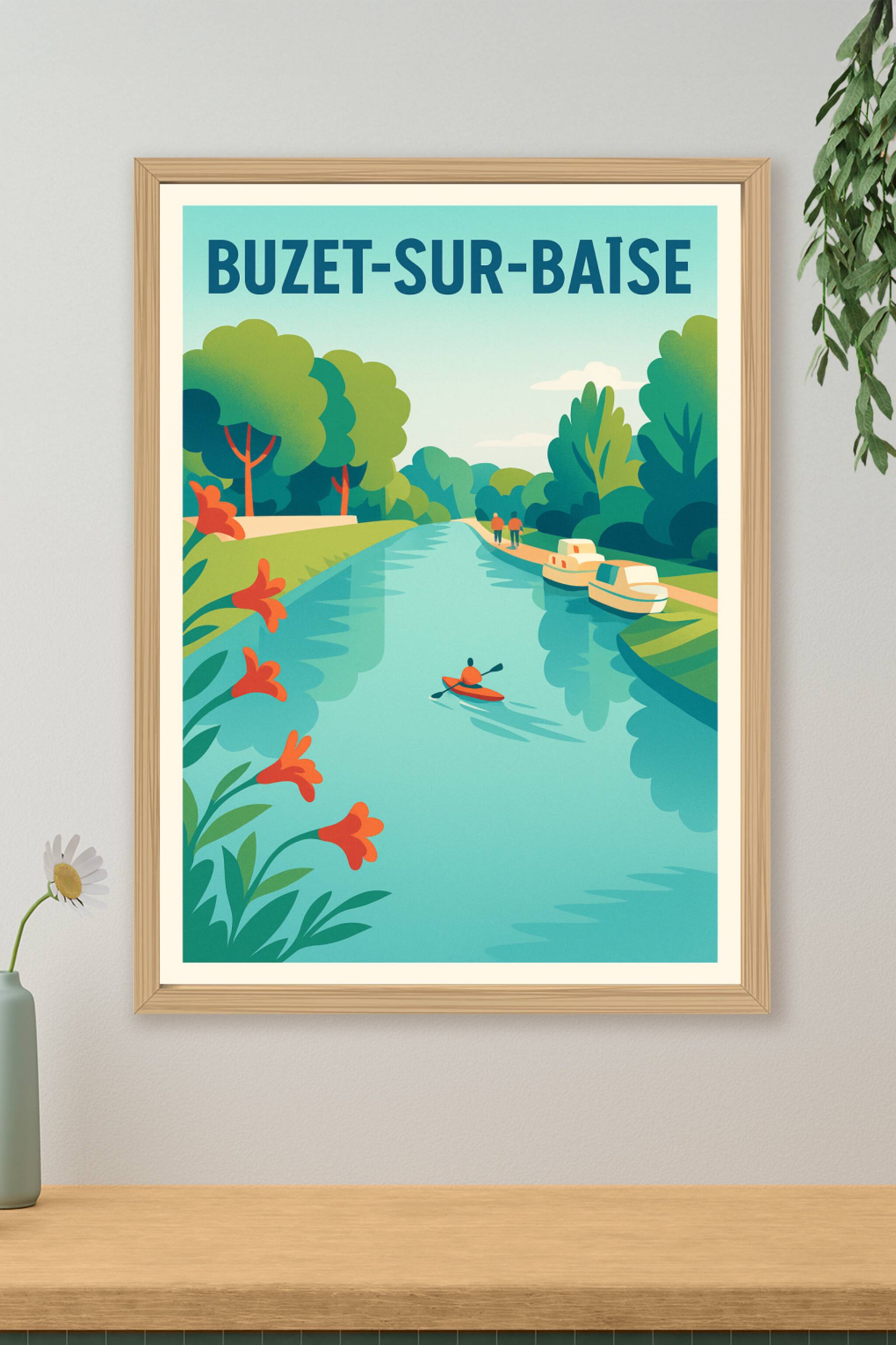 Affiche de Buzet-sur-Baïse - Évasion nature au fil de l'eau