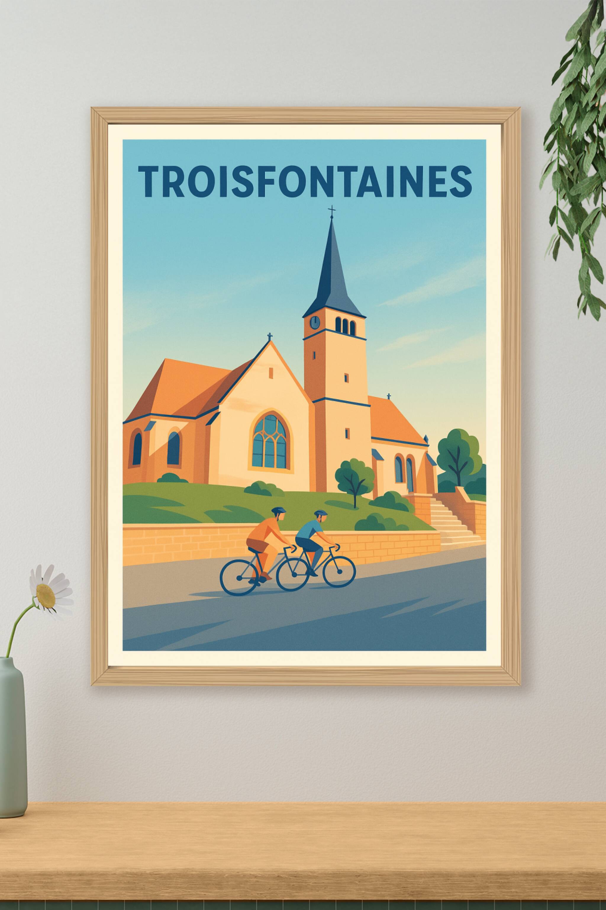 Affiche de Troisfontaines - L'élégance paisible d'un village pittoresque