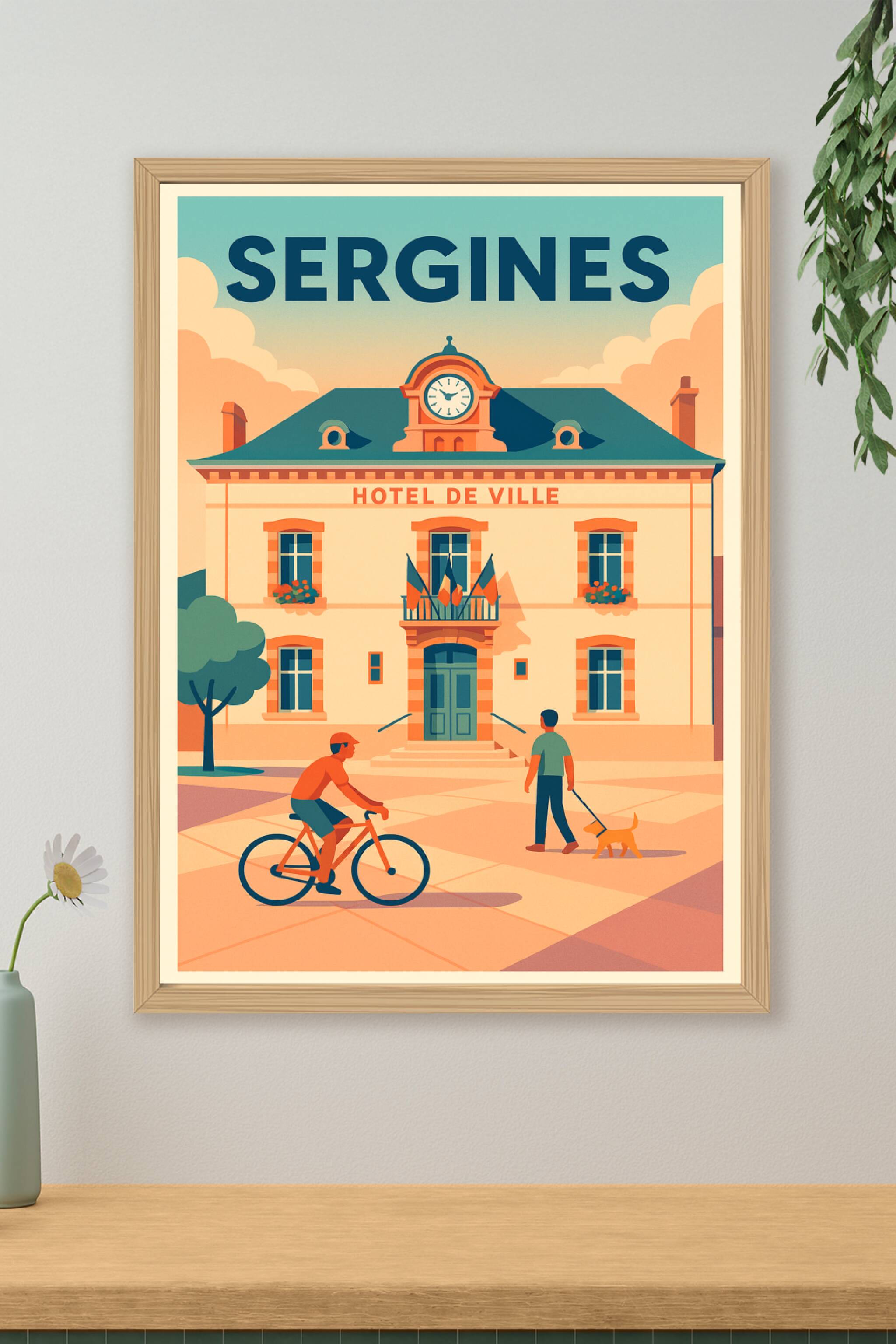 Affiche de Sergines - Charme et sérénité à l'Hôtel de Ville