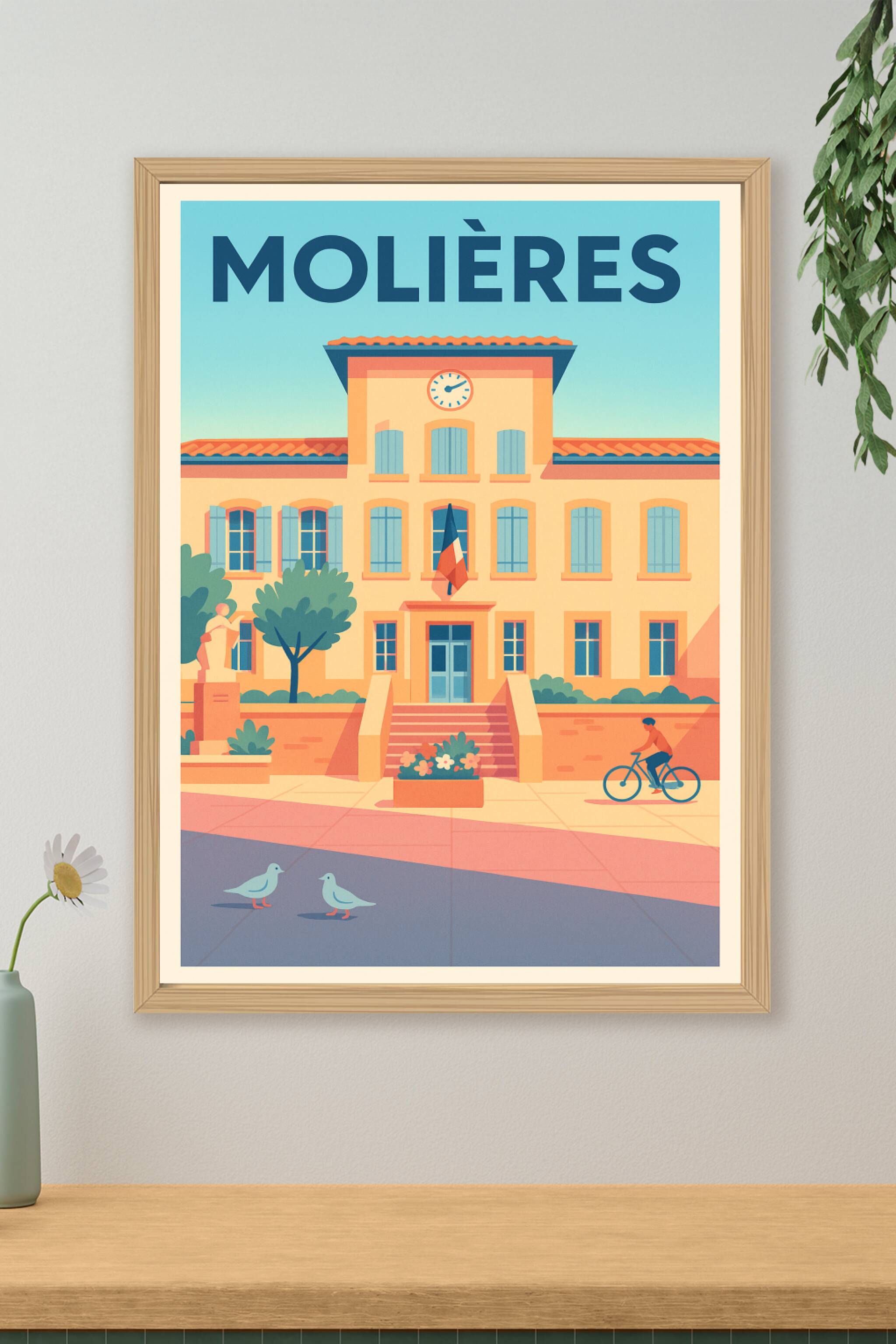 Affiche de Molières - Charme et douceur ensoleillée