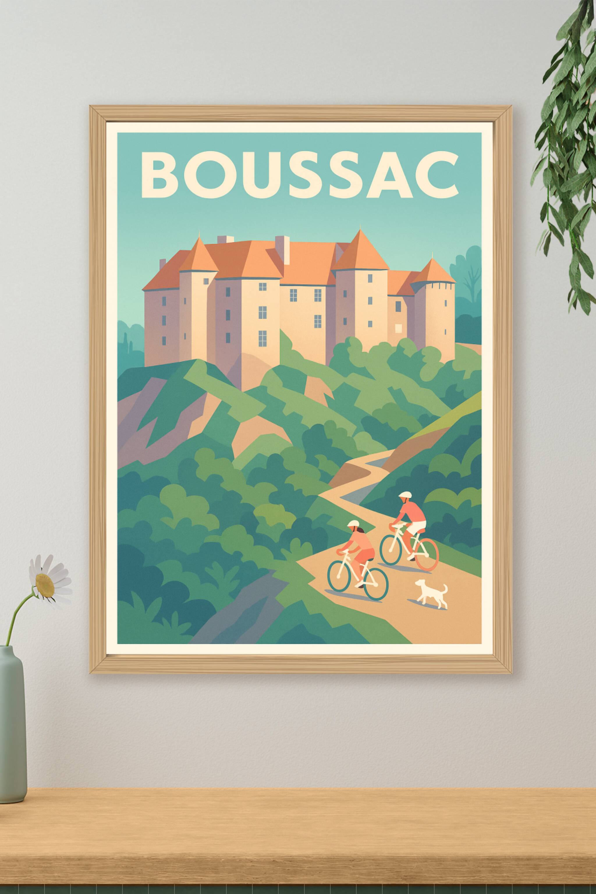 Affiche de Boussac - Escapade nature et patrimoine historique