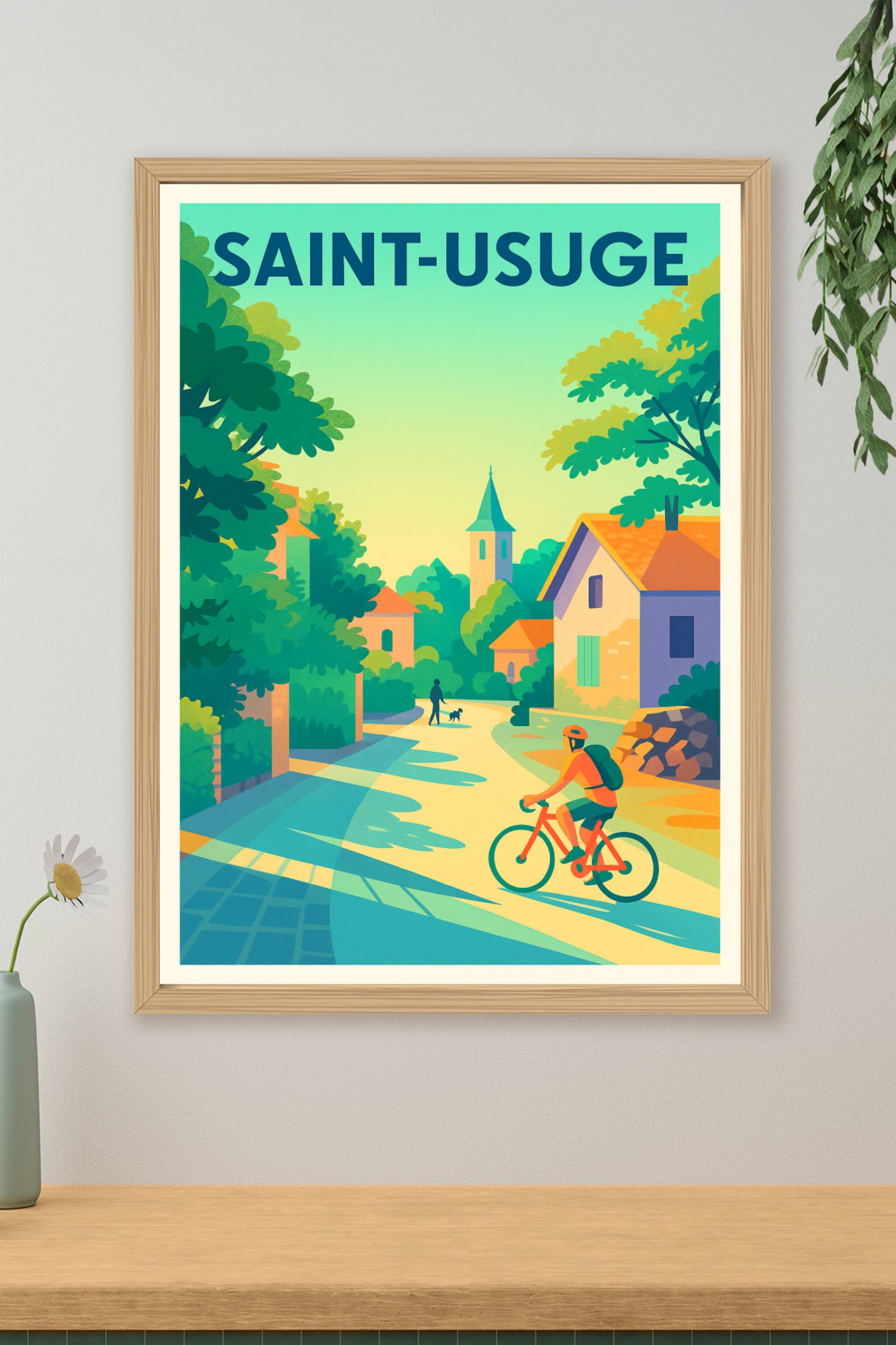 Affiche de Saint-Usuge - L'évasion à vélo au cœur du village