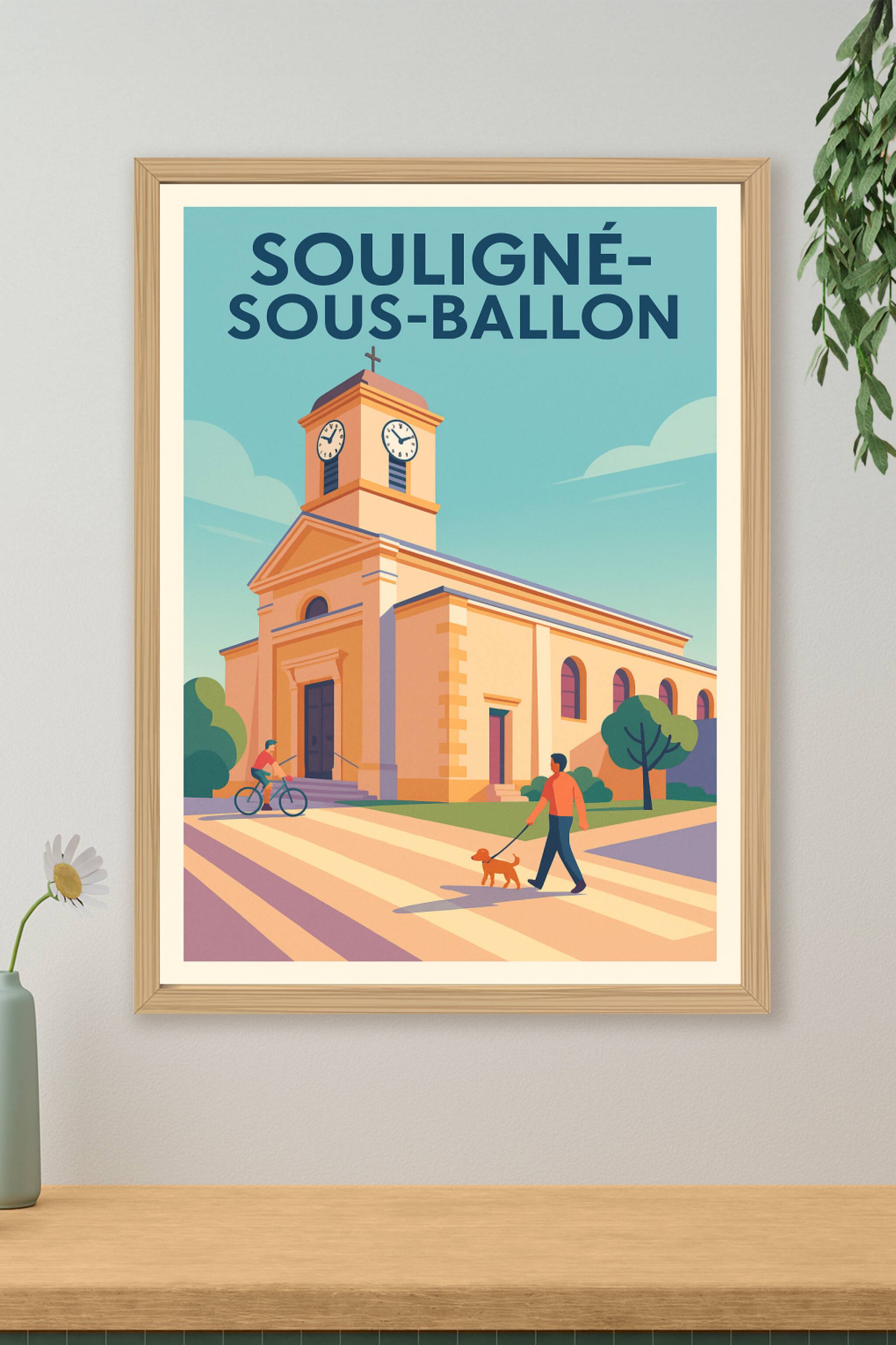 Affiche de Souligné-sous-Ballon - Charme et sérénité villageoise