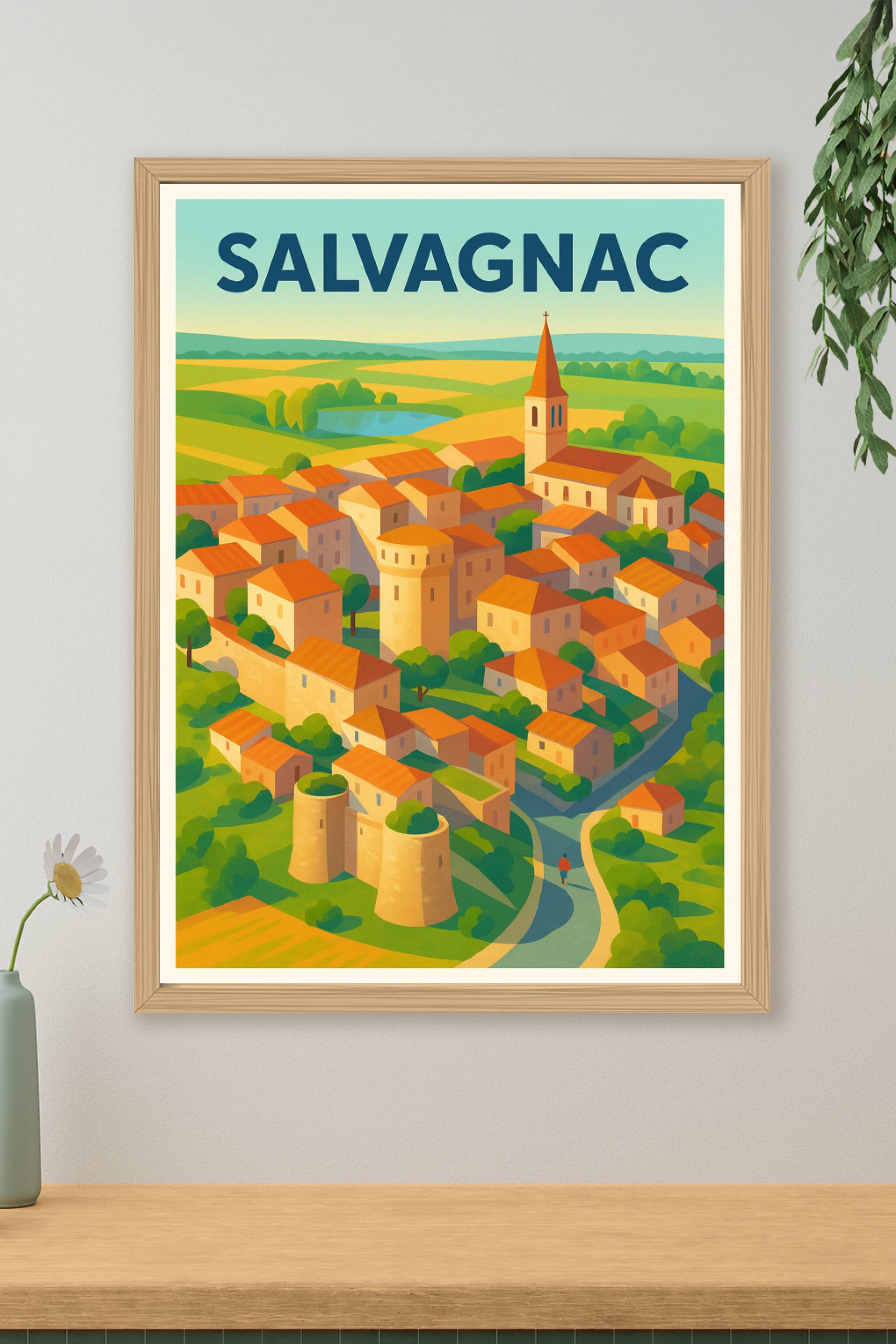 Affiche de Salvagnac - Charme pittoresque du Sud-Ouest