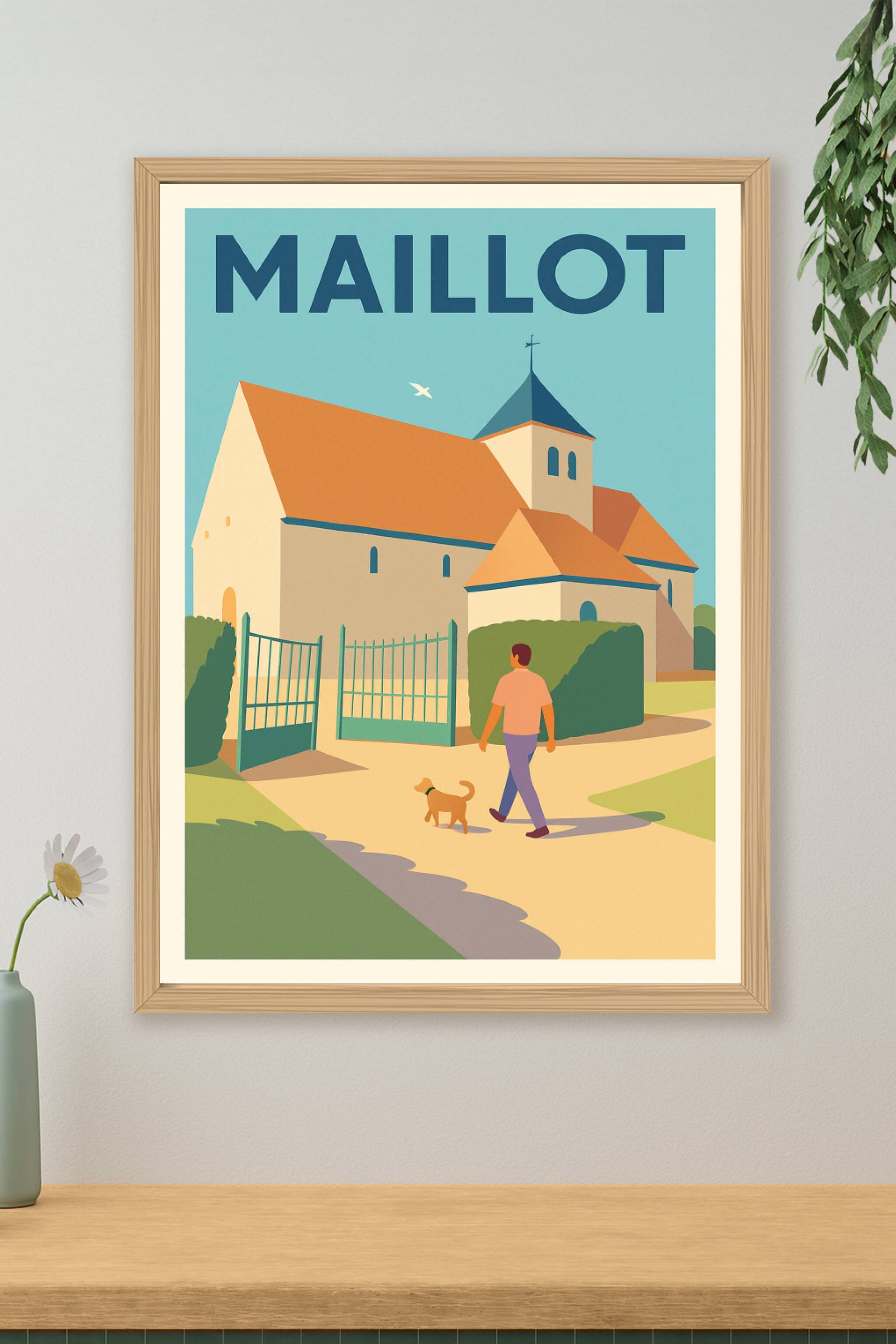 Affiche de Maillot - Promenade paisible au cœur du village