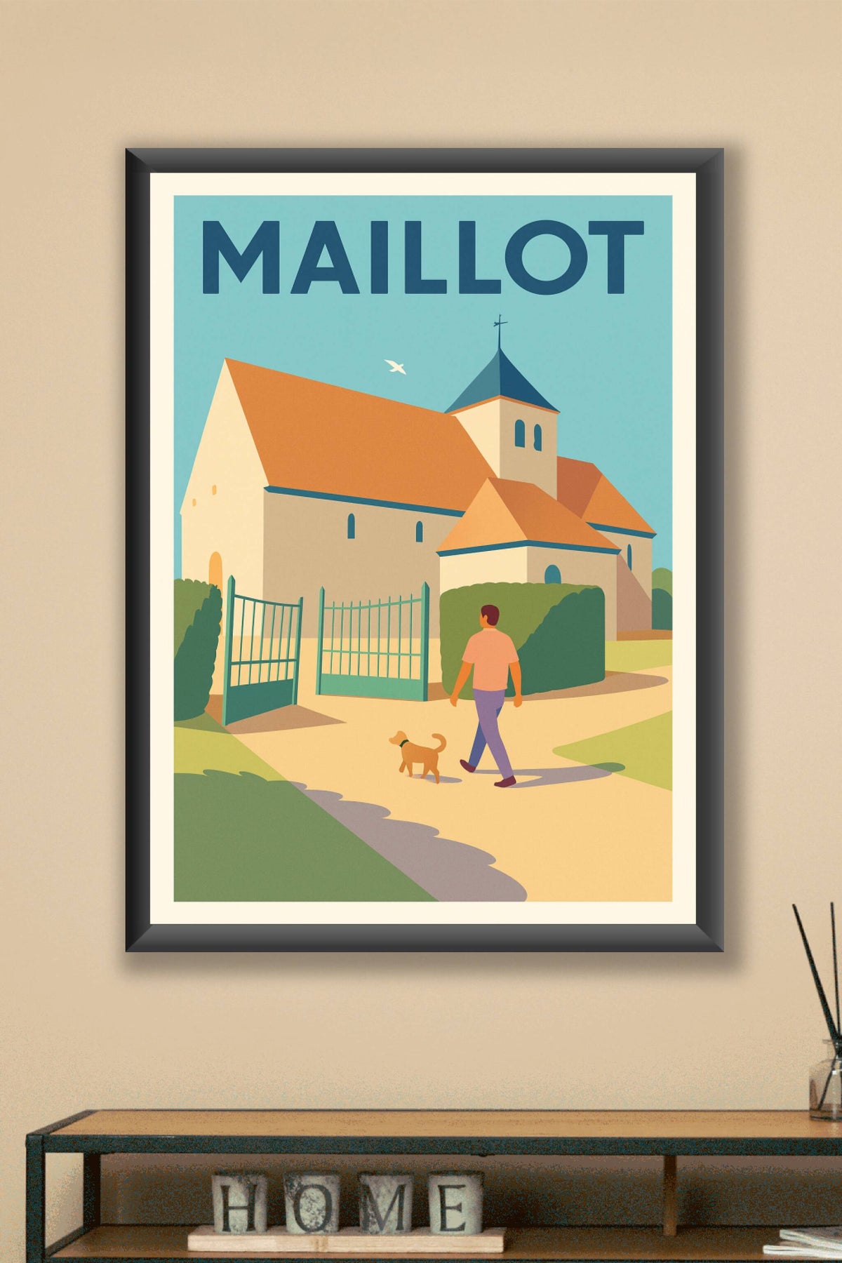 Affiche de Maillot - Promenade paisible au cœur du village