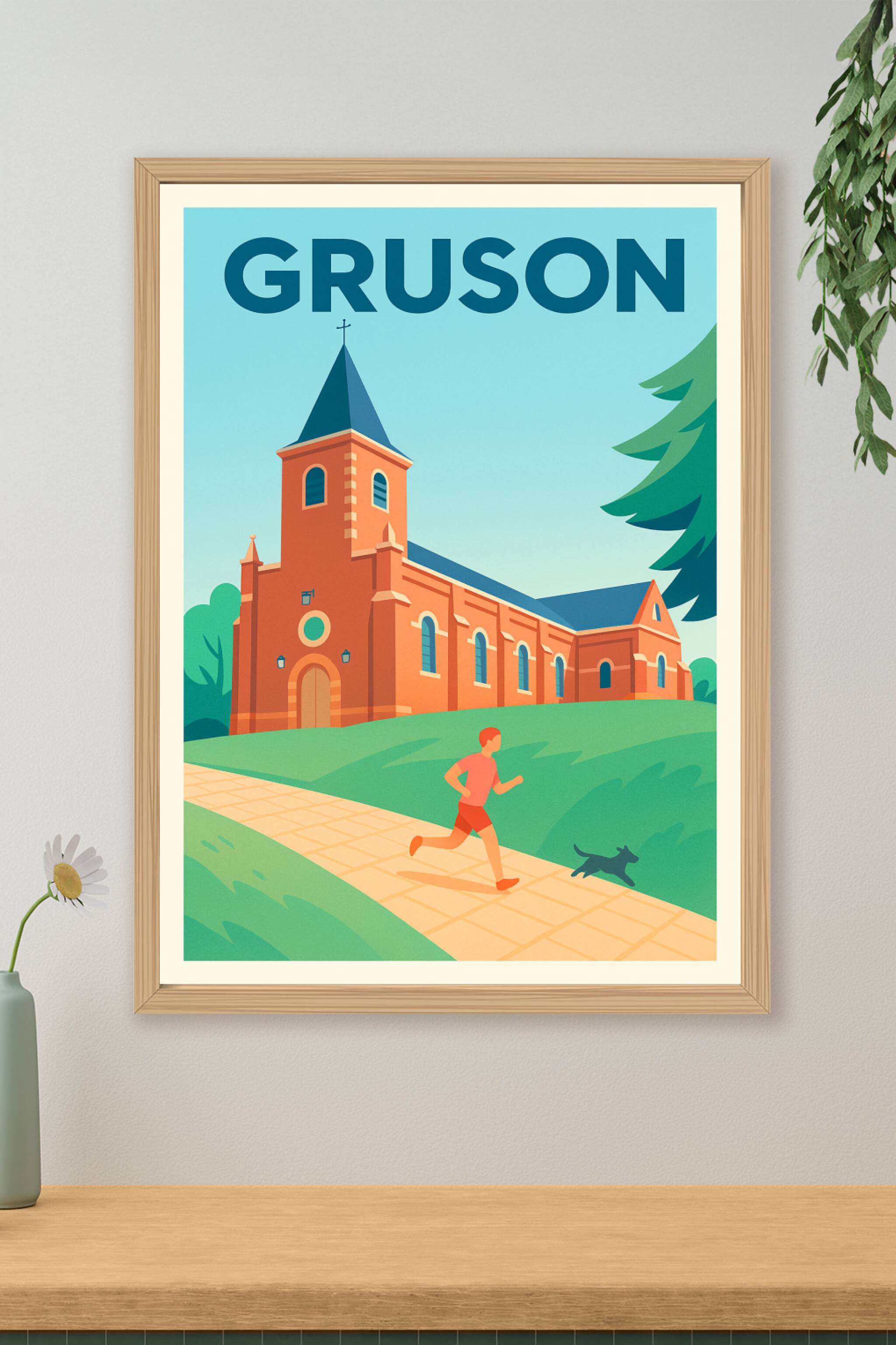 Affiche de Gruson - Sérénité et nature en plein air