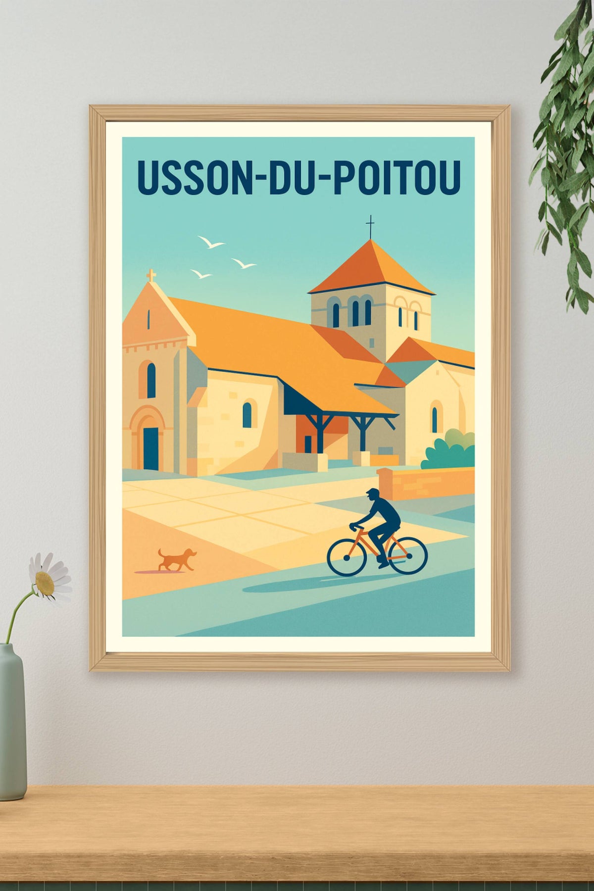 Affiche de Usson-du-Poitou - Charme et douceur à vélo