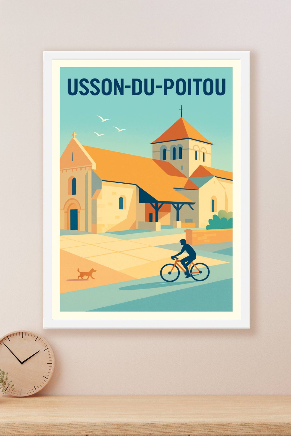 Affiche de Usson-du-Poitou - Charme et douceur à vélo
