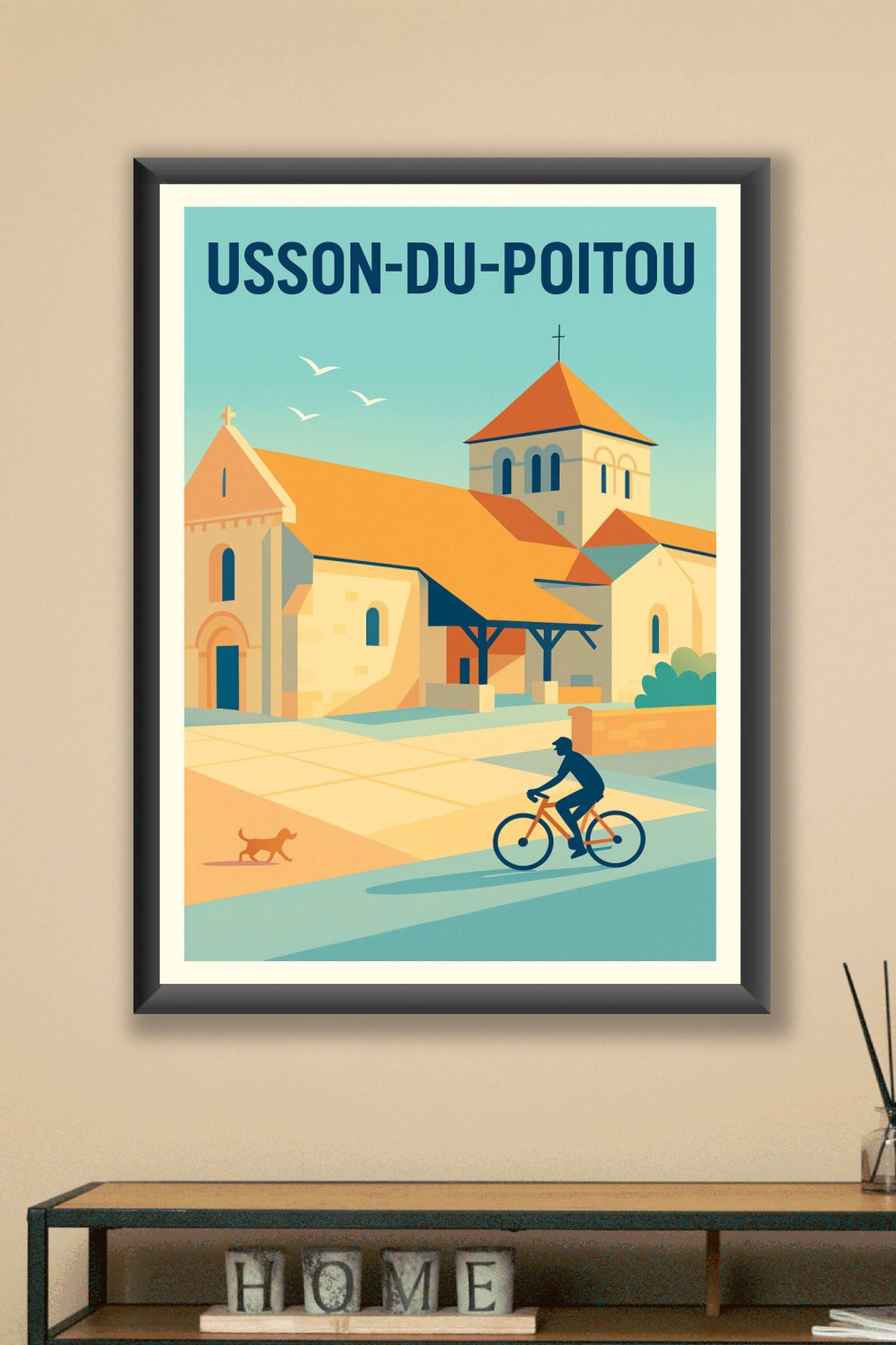 Affiche de Usson-du-Poitou - Charme et douceur à vélo