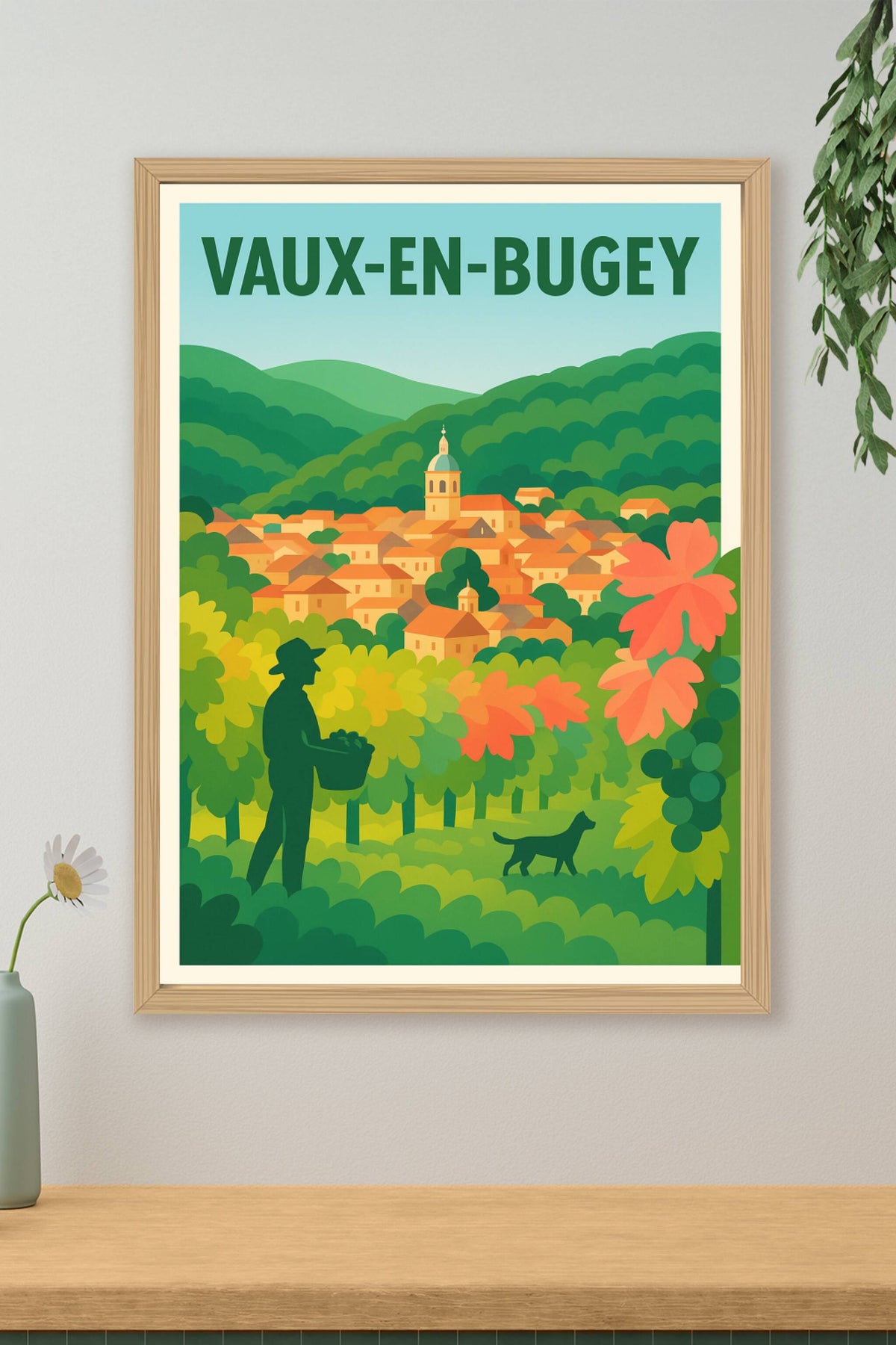 Affiche de Vaux-en-Bugey - Charme naturel et village typique