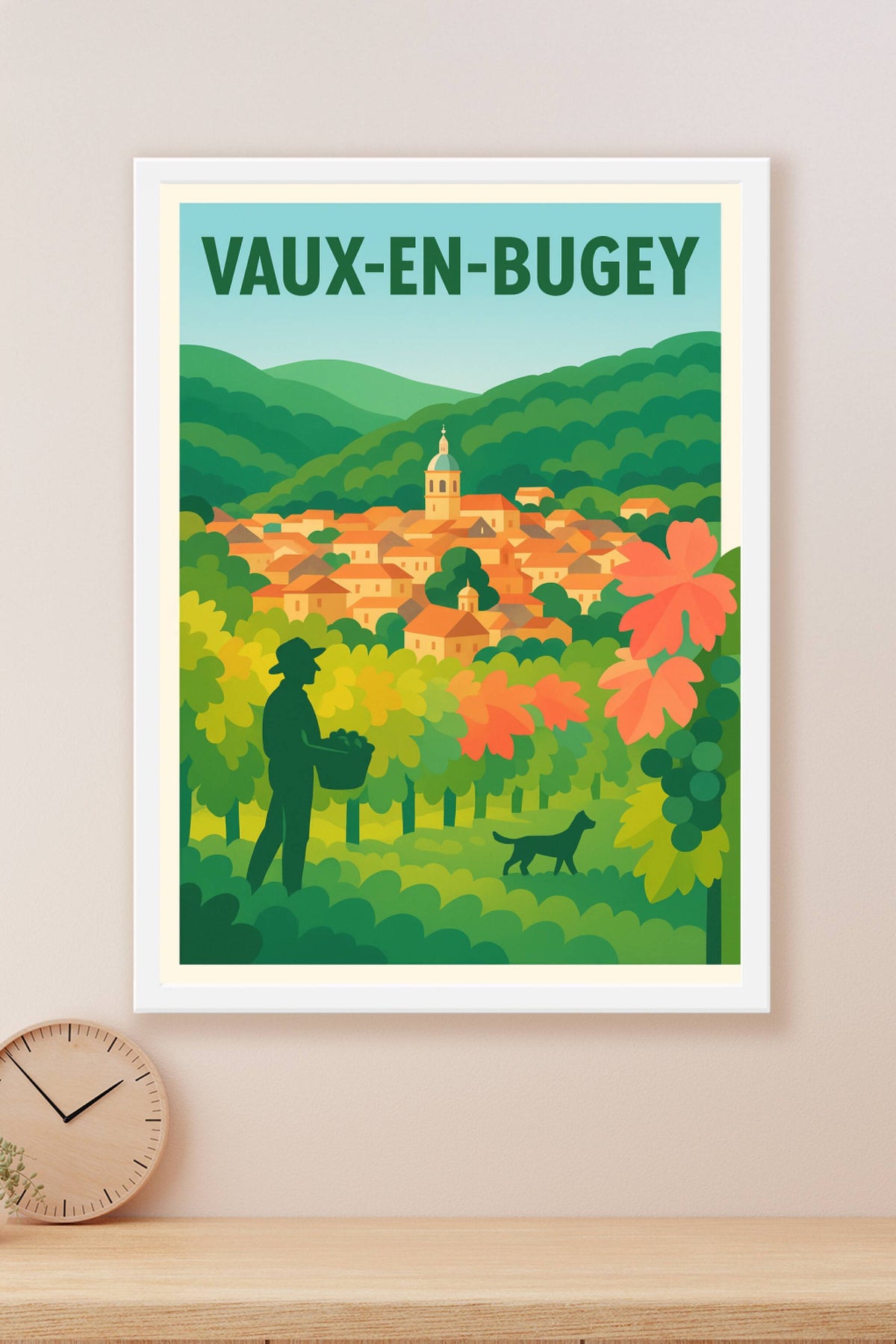 Affiche de Vaux-en-Bugey - Charme naturel et village typique